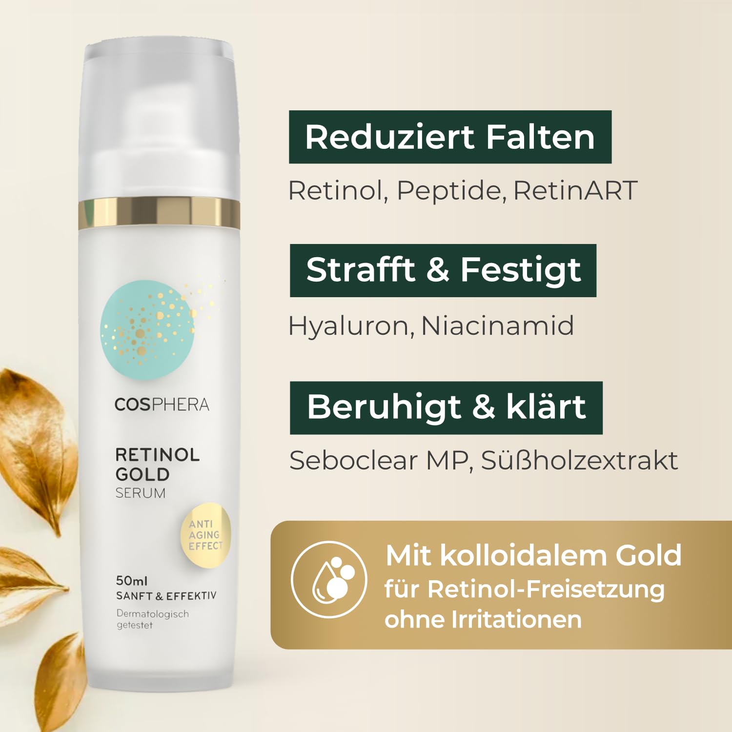 Detalle de COSPHERA® Retinol Serum 50 ml