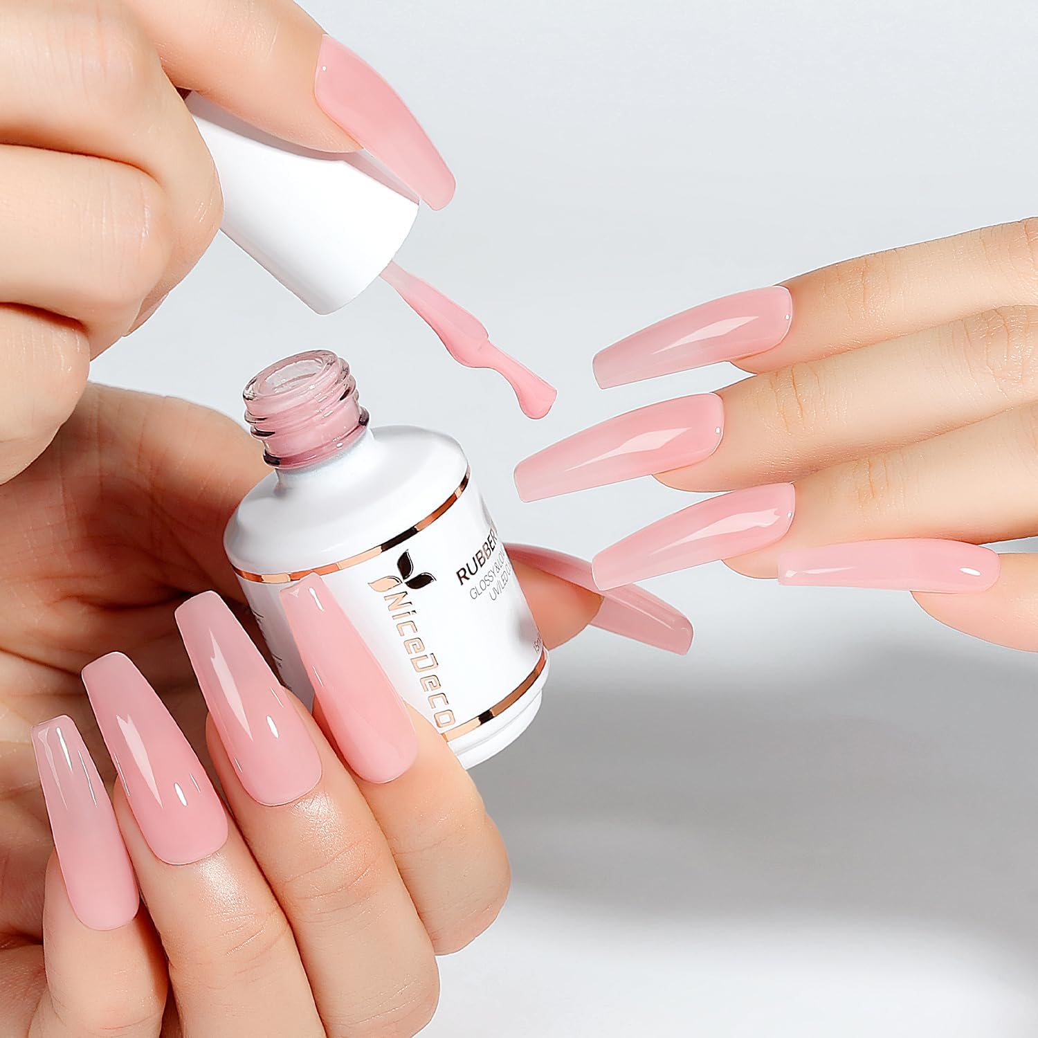 Thumbnail 4 de Nicedeco Rubber Base 15 ml — base semi-permanente sans HEMA, gel UV LED 5 en 1 (R24)