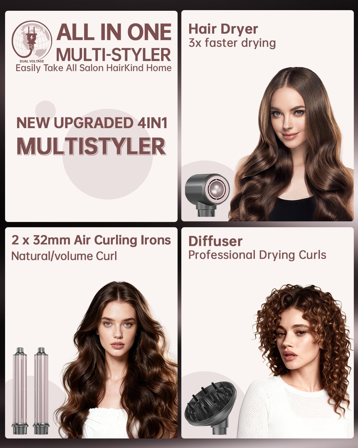 Detalle de webeauty 4in1 asciugacapelli 110000 giri/min 💇♀