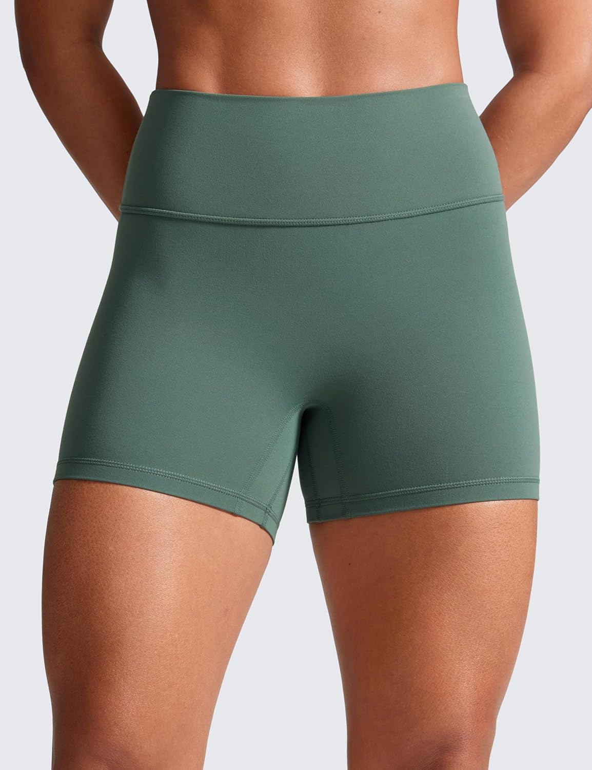 Detalle 2 de Short de yoga CRZ YOGA Butterlift taille haute sans coutures devant (10 cm/15 cm)