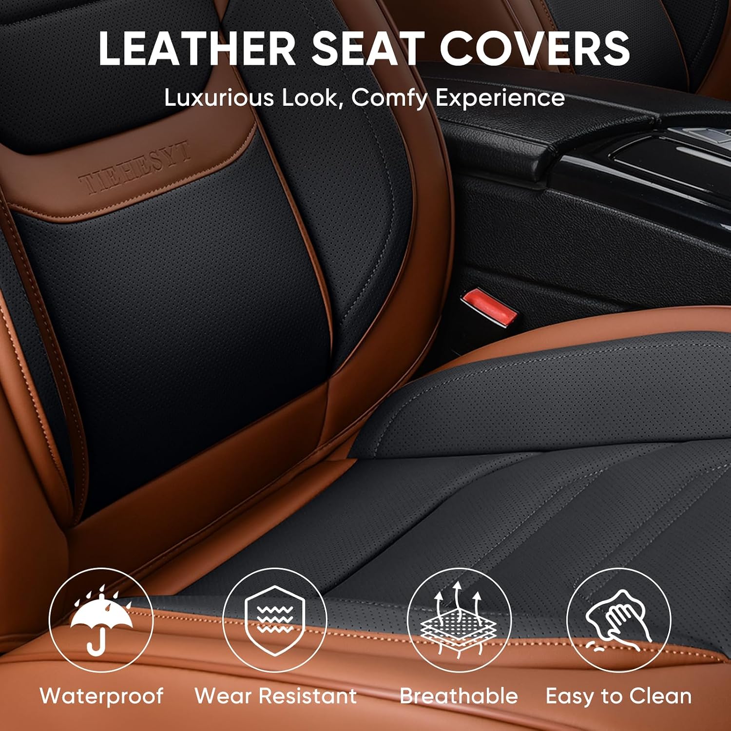 Thumbnail 1 de TIEHESYT Leather Car Seat Covers