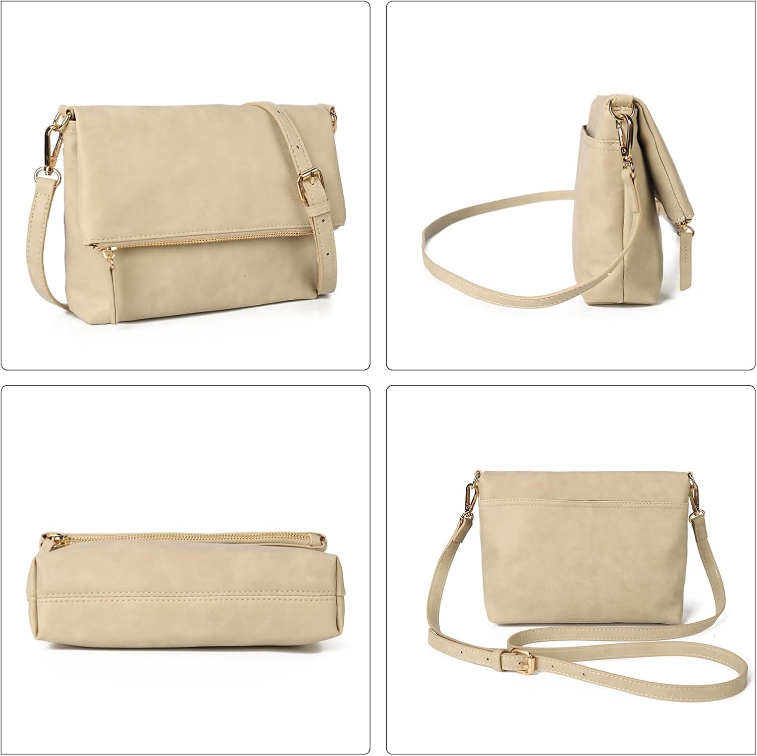 Thumbnail 5 de Gladdon sac à bandoulière pour femme – petit sac tendance rétro avec bandoulière amovible et fermeture éclair en métal