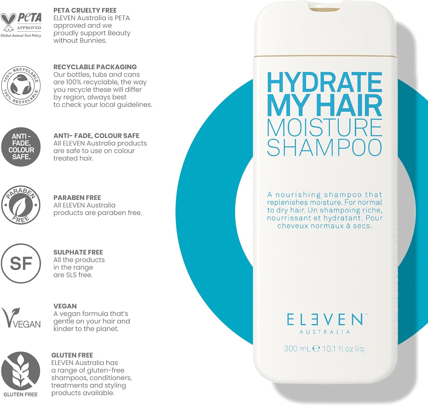Thumbnail 4 de ELEVEN AUSTRALIA Hydrate My Hair Moisture Shampoo – Soin hydratant quotidien pour tous les climats