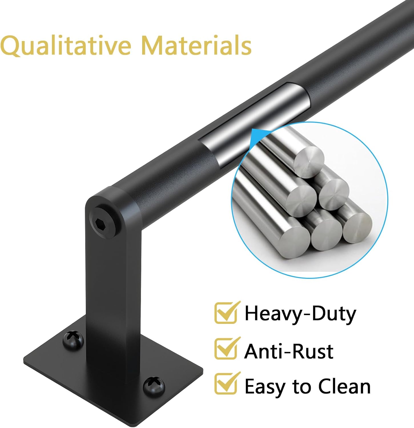 Detalle de DOKU towel rail 32 inch stainless steel
