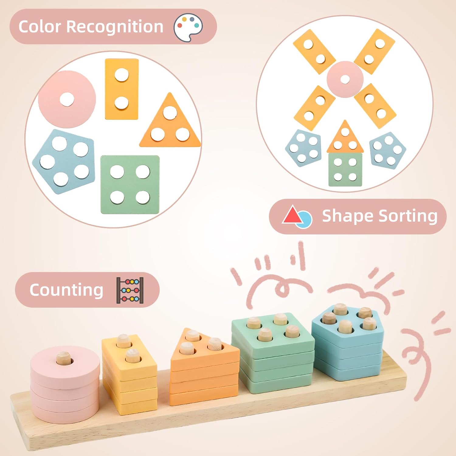 Thumbnail 4 de LUCKFUTURE 8‑in‑1 Montessori Baby Toys Set