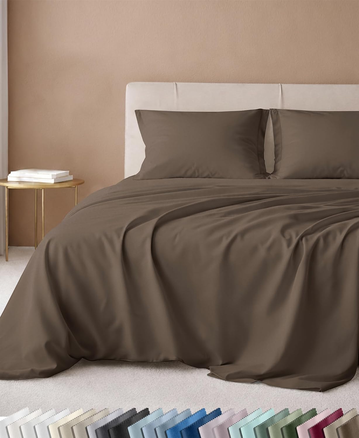 Detalle de California Design Den 840307184313 Twin Cotton Sateen Sheet Set, 600 Thread Count