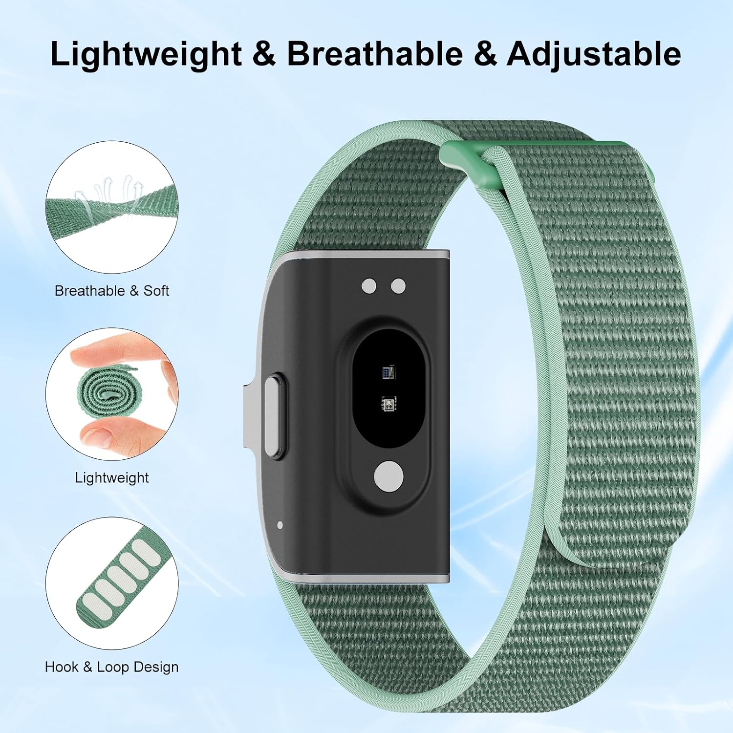 Detalle de ZOOROO Nylon Loop Sport Replacement Bands for Hume Health Band 1.0