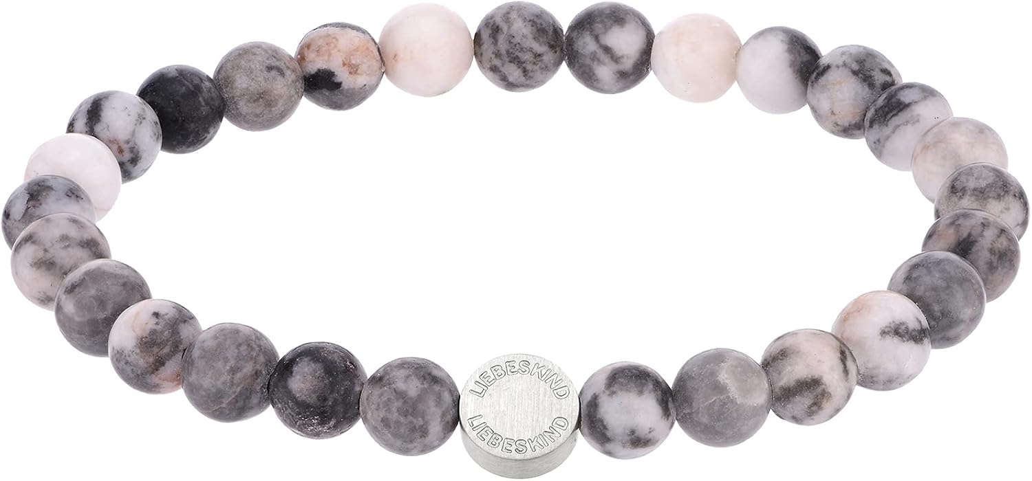 Thumbnail 2 de LIEBESKIND BERLIN Damen Beads-Armband mit Black Onyx (Edelstahl, elastisch) – 17 cm