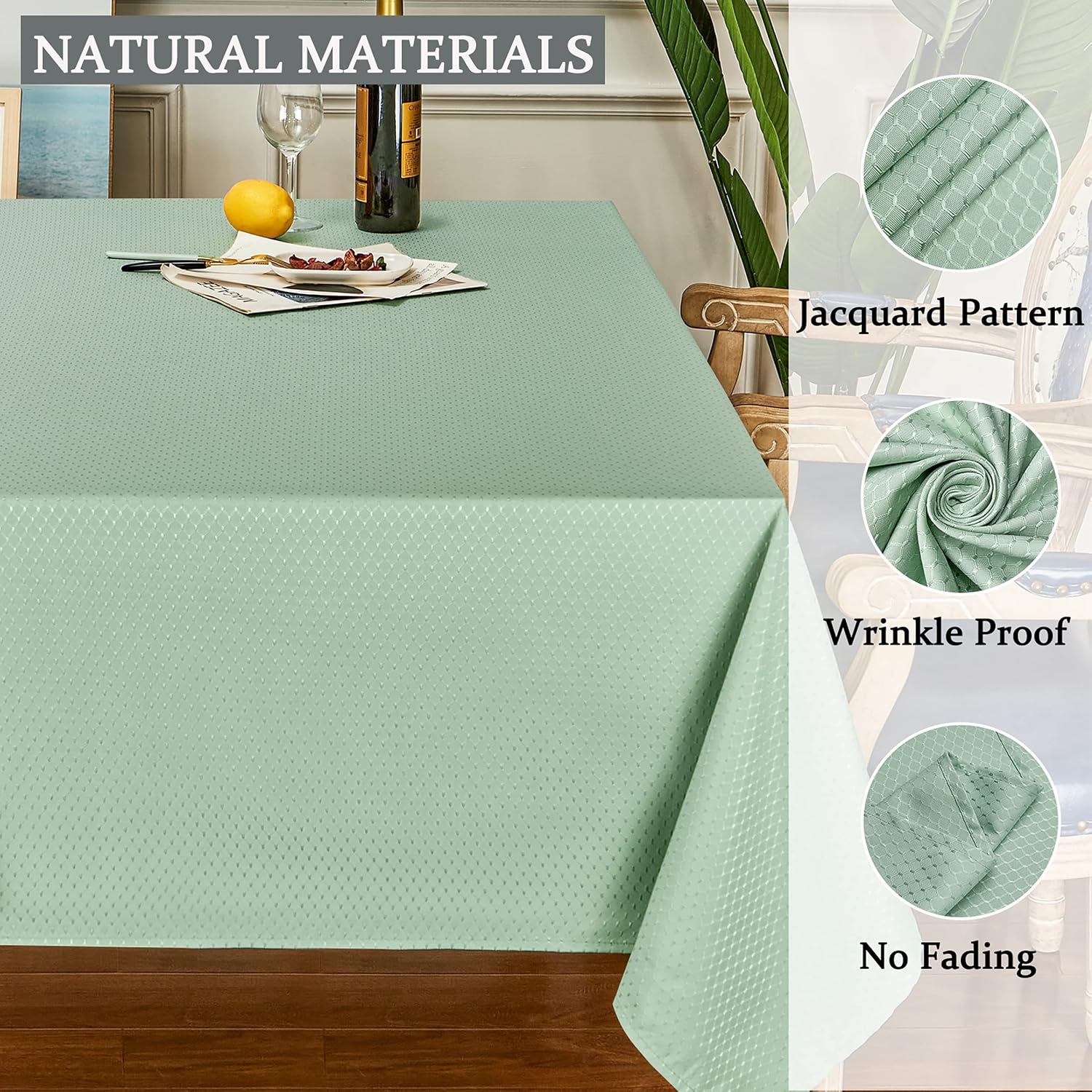 Detalle de HomeJoy Polyester Tablecloth 60x144 Inch