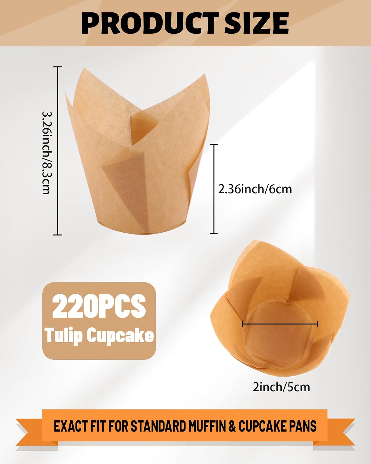 Detalle de Tikxlafe Tulip Cupcake Liners, Unbleached Paper