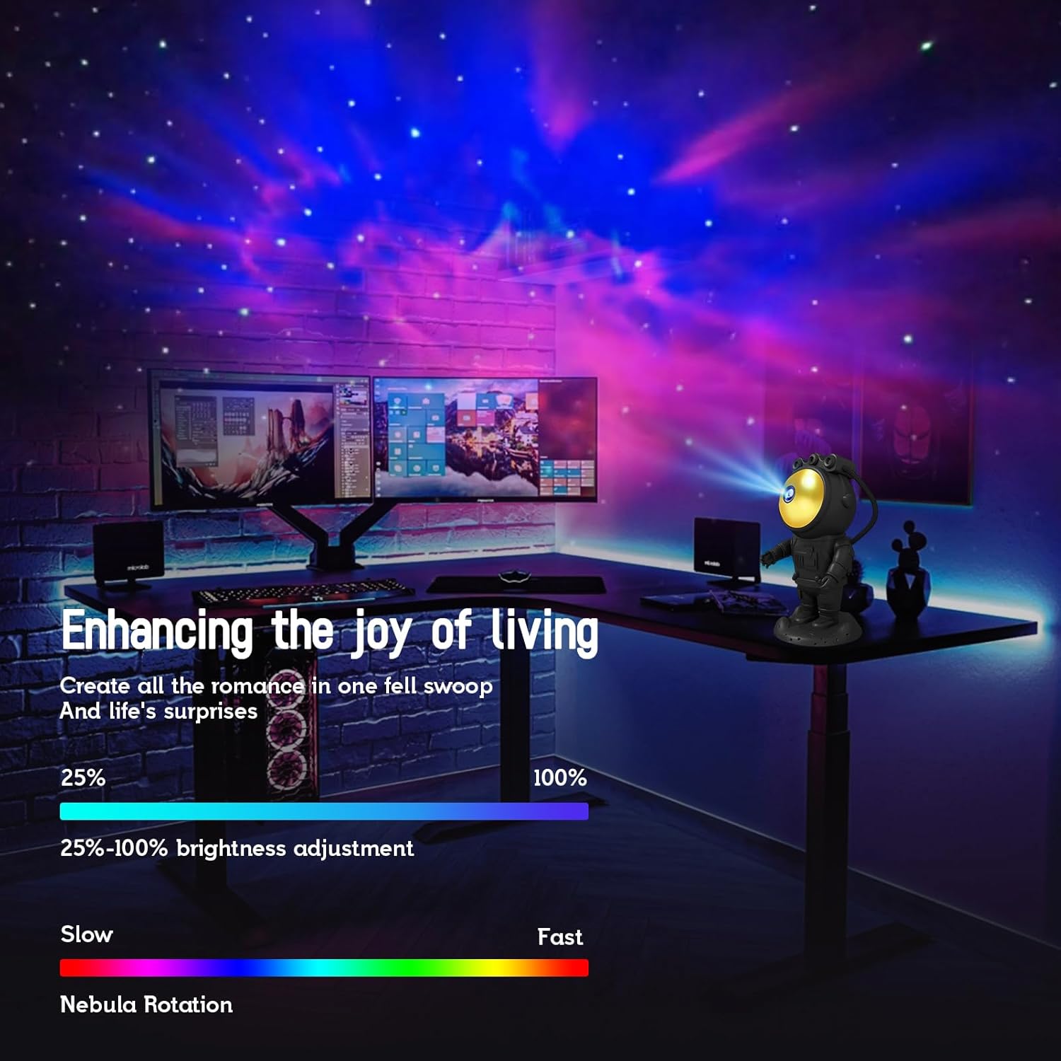 Thumbnail 2 de MOLEKSDAL Astronaute Projecteur Galaxy 360°