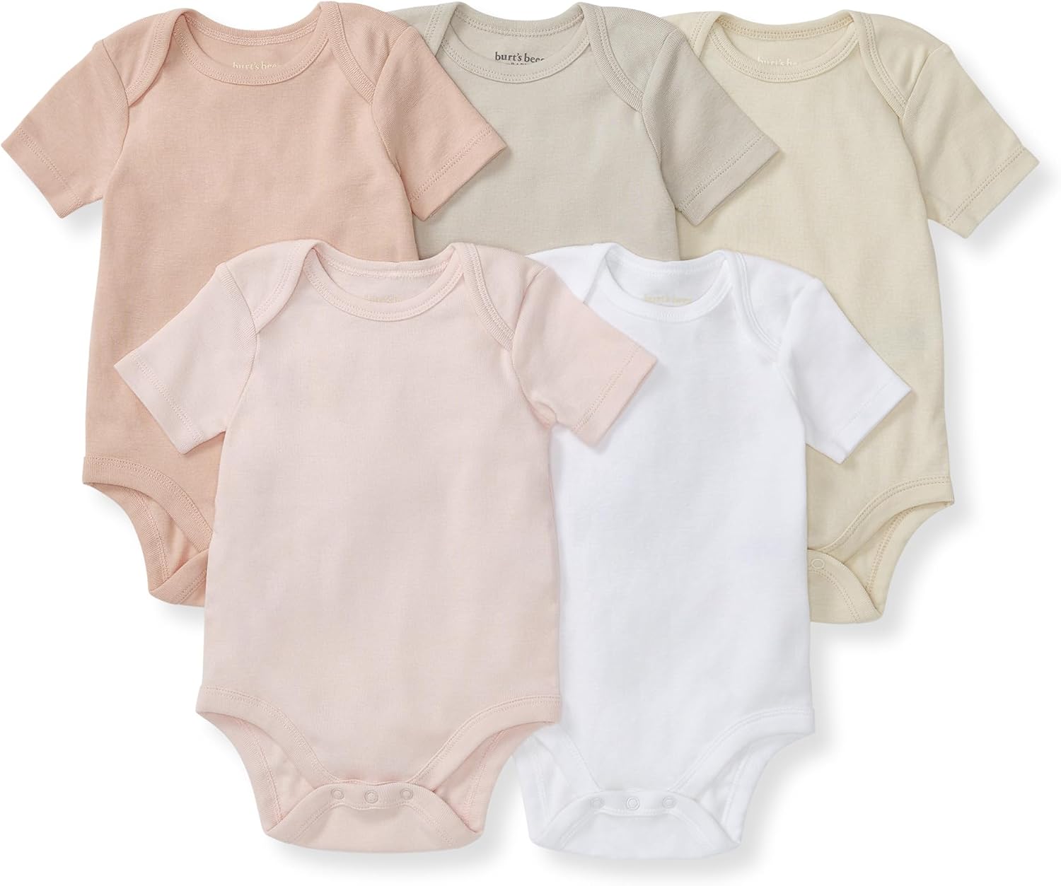 Thumbnail 6 de Burt's Bees Baby Bodysuits (Short Sleeve & Long Sleeve), 100% Organic Cotton, Pack of 5