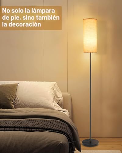 Thumbnail 6 de LEAZZLE Lámpara de pie: diseño minimalista y 3 temperaturas de color para lectura, relax o trabajo