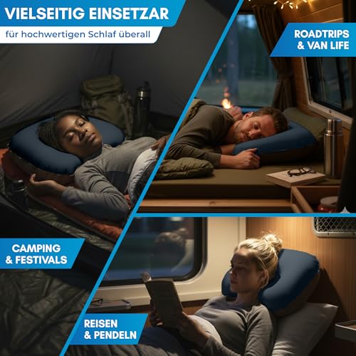 Thumbnail 5 de NORDMUT Aufblasbares Campingkissen SoftSleep+ Ultraleicht Schwarz – ergonomisch, kompakt, hygienisch