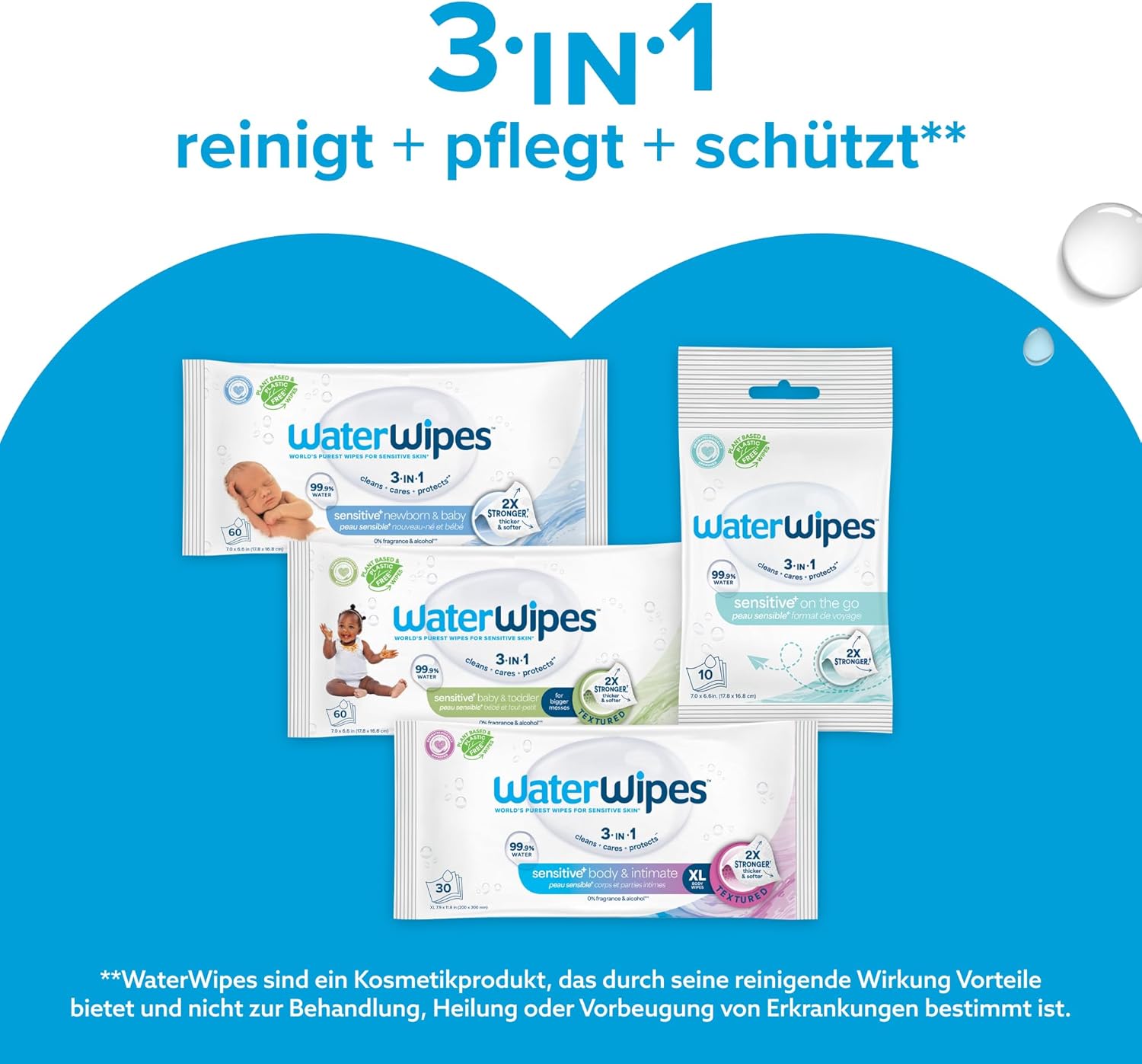 Thumbnail 6 de WaterWipes Sensitive+ 1080 Tücher