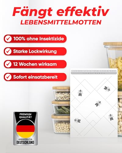 Detalle 2 de PIC Lebensmittelmotten Falle, 18 Stück – Starke Pheromonfallen gegen Motten