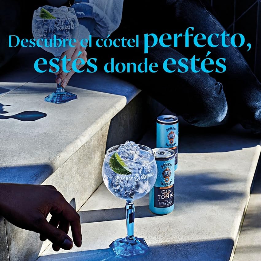 Detalle 2 de Bombay Sapphire Gin & Tonic en Lata, Listo Para Disfrutar 🍸