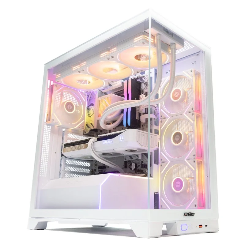 Detalle de PcCom Imperial AMD Ryzen 7 9800X3D – 32 GB DDR5, 2 TB NVMe y RTX 5070 en blanco