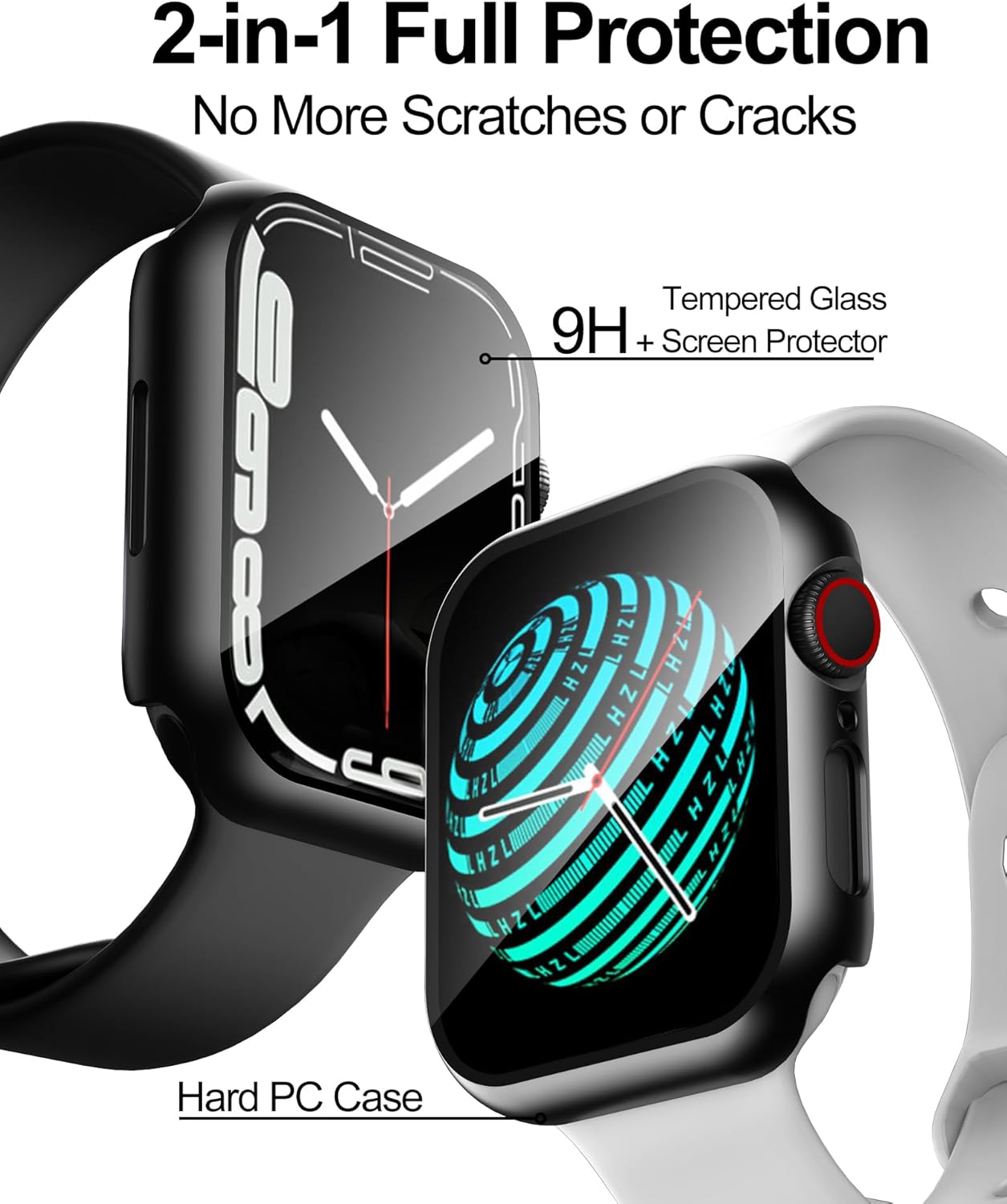 Thumbnail 1 de Smiling 2-Pack Case Apple Watch 45mm