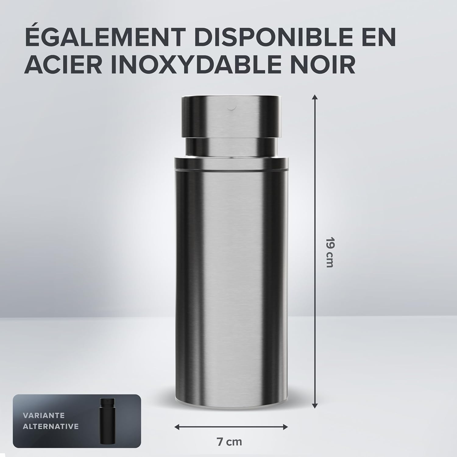 Thumbnail 2 de Distributeur de Savon Sletterhage en Acier Inoxydable – Argent, design autoportant sans perçage