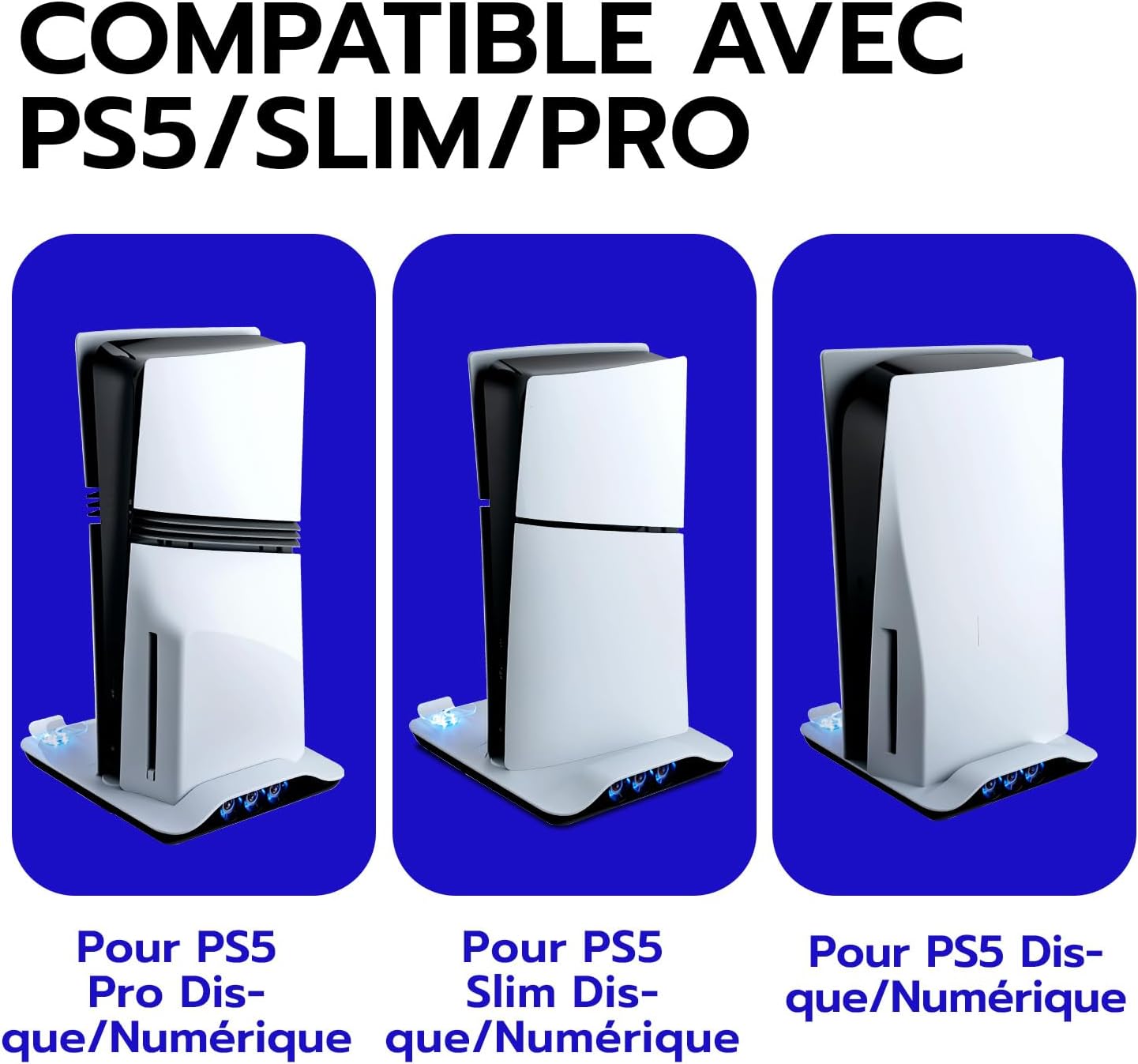 Detalle 2 de Wigearss PS5 Ventilateur 3 vitesses