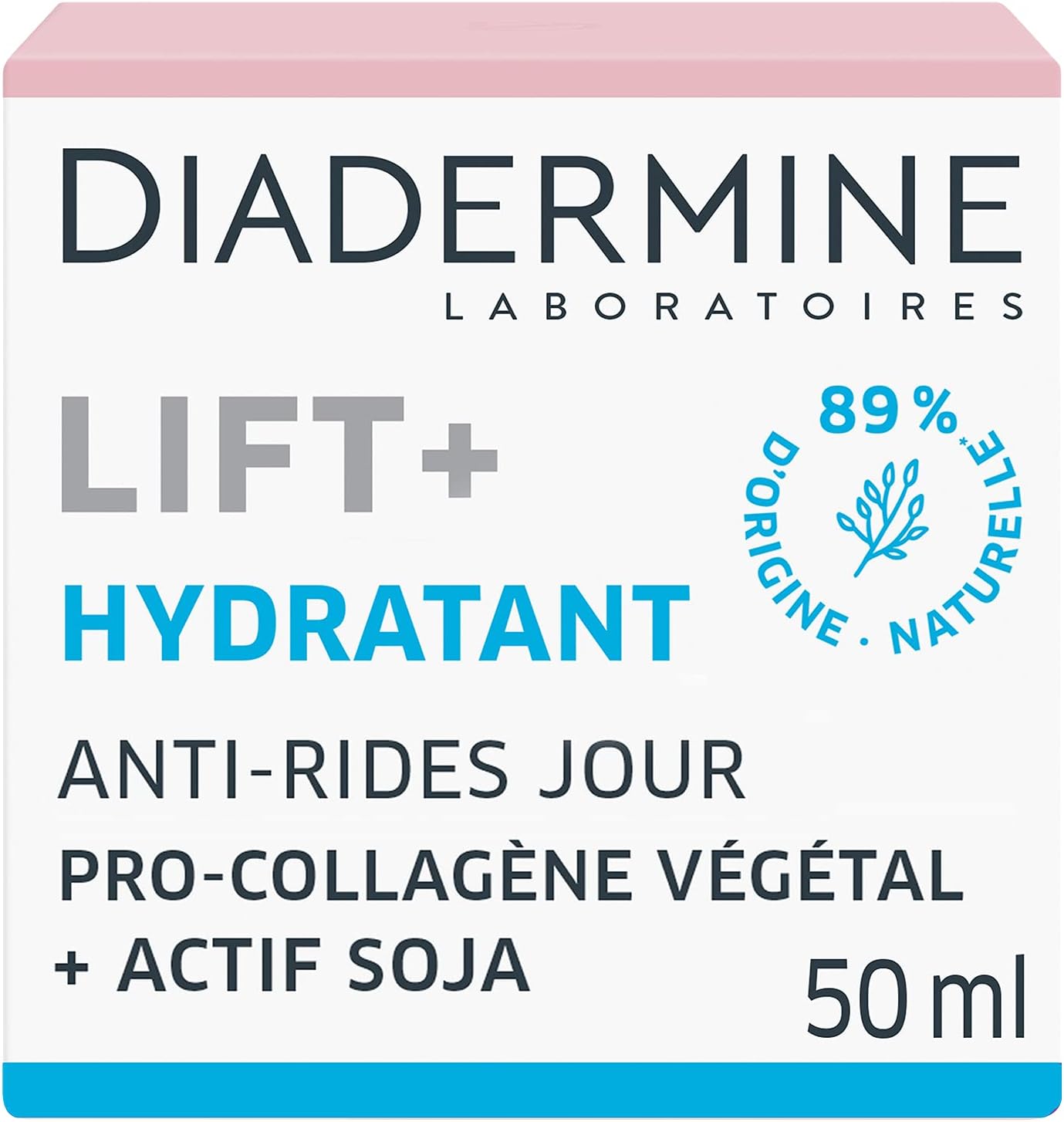 Detalle de Diadermine Lift+ Hydratant Crème Jour Visage – Soin anti-rides Ultra Fermeté, Pro-Collagène végétal et soja, 50 ml