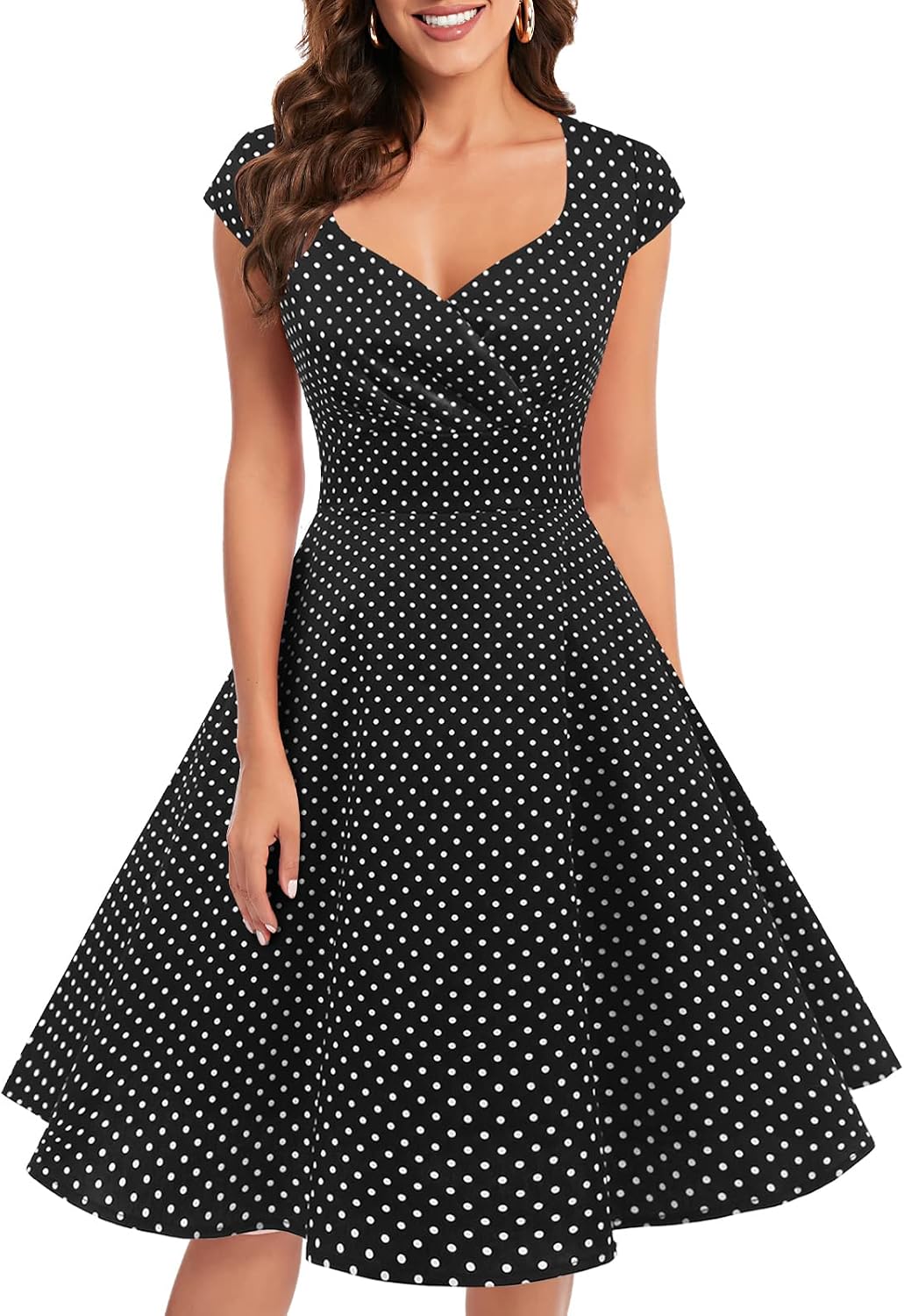 Detalle 2 de Bbonlinedress abito vintage anni ’50 a maniche a cappi e scollo a punta
