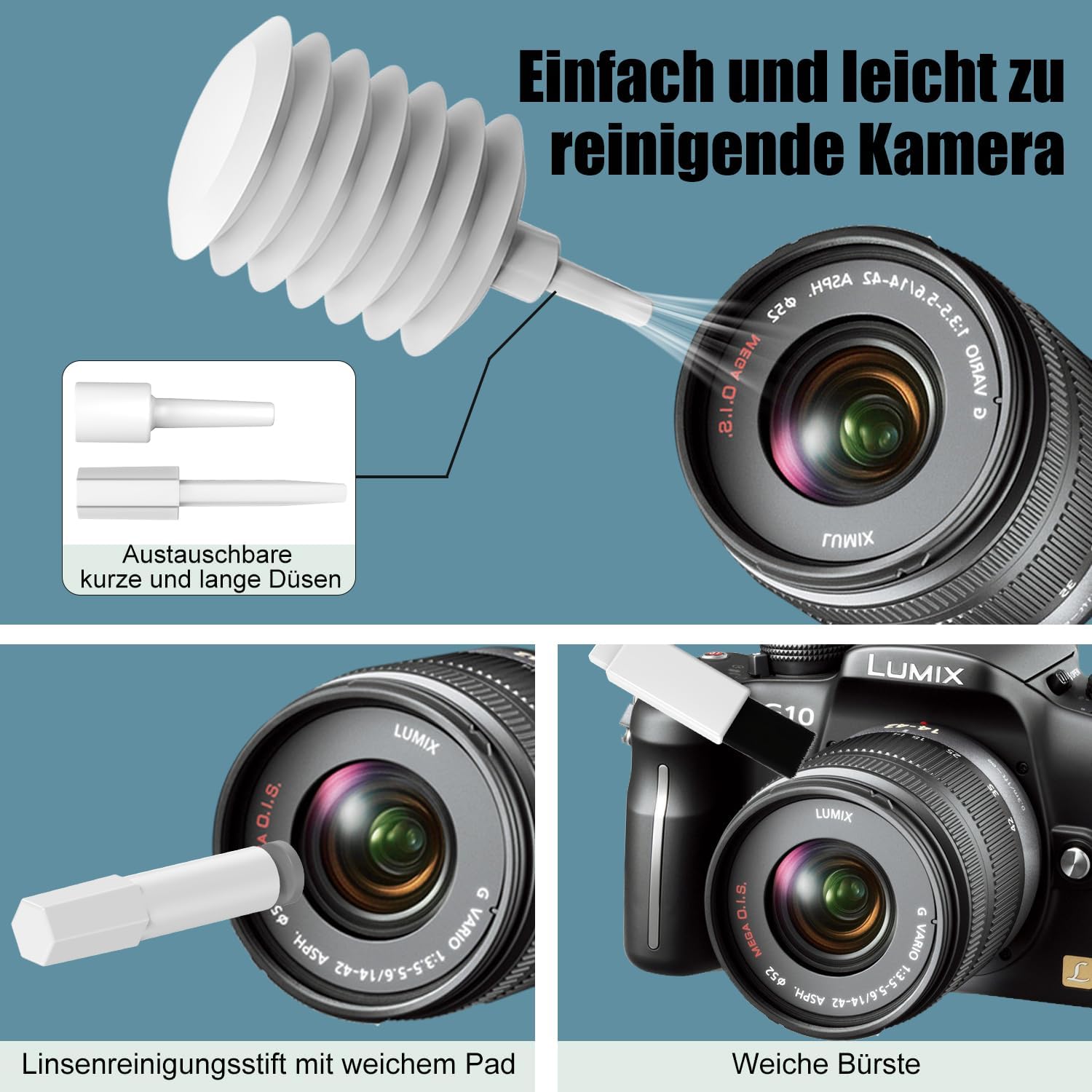 Thumbnail 4 de VICHYIE 20-in-1 Tastatur Reinigungsset mit Bürste für AirPods, Kopfhörer, Laptop, Handys & mehr (weiß)