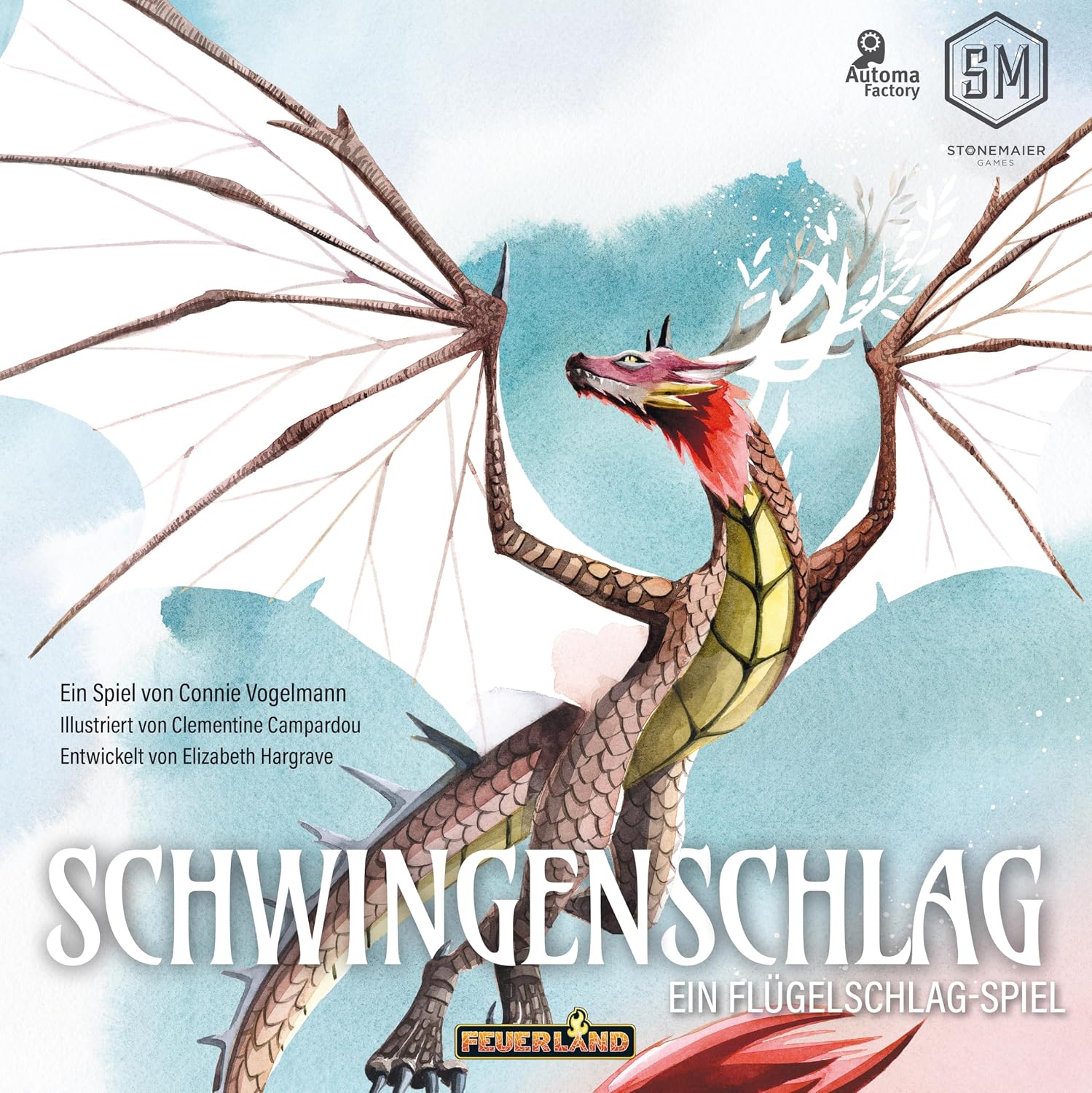 Detalle 2 de Feuerland Spiele 31032 Schwingenschlag (grün) – inspiriert von Flügelschlag