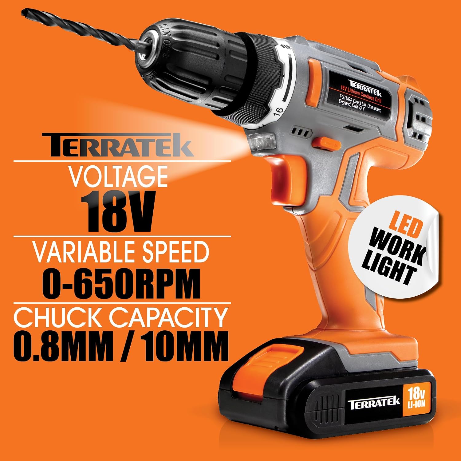Thumbnail 5 de Terratek 18V Cordless Drill Driver 1kg