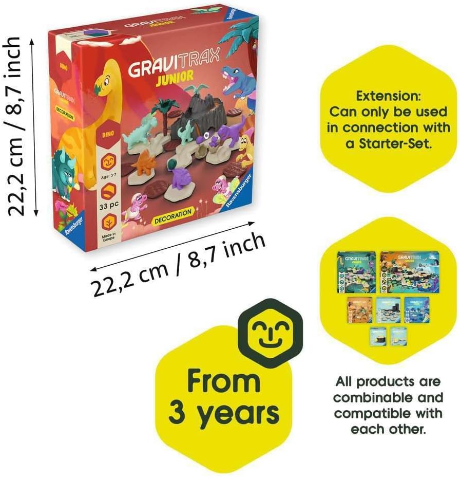 Detalle 2 de Ravensburger GraviTrax Junior 24587 Dino-uitbreiding voor knikkerbanen