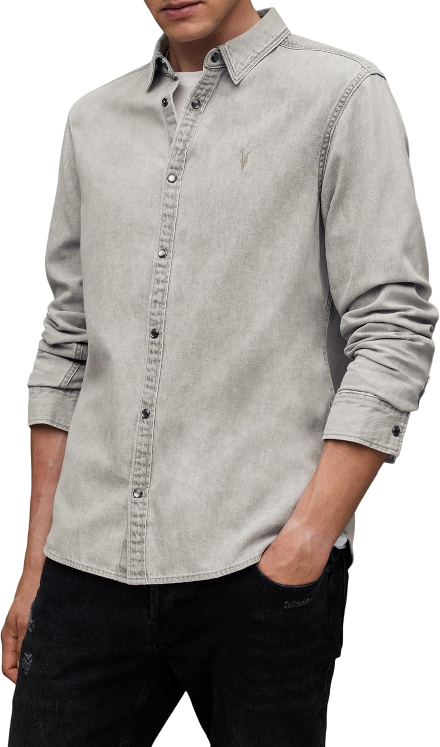 Thumbnail 4 de AllSaints Gleason Chemise à Manches Longues pour Homme – modèle Gleason