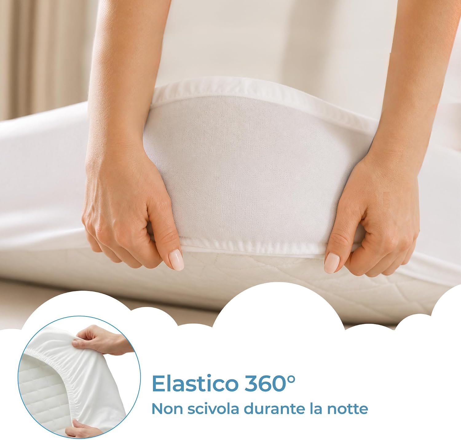 Thumbnail 6 de Coprimaterasso Lettino 55x90 Impermeabile e Traspirante – Lavabile e Certificato Oeko-Tex