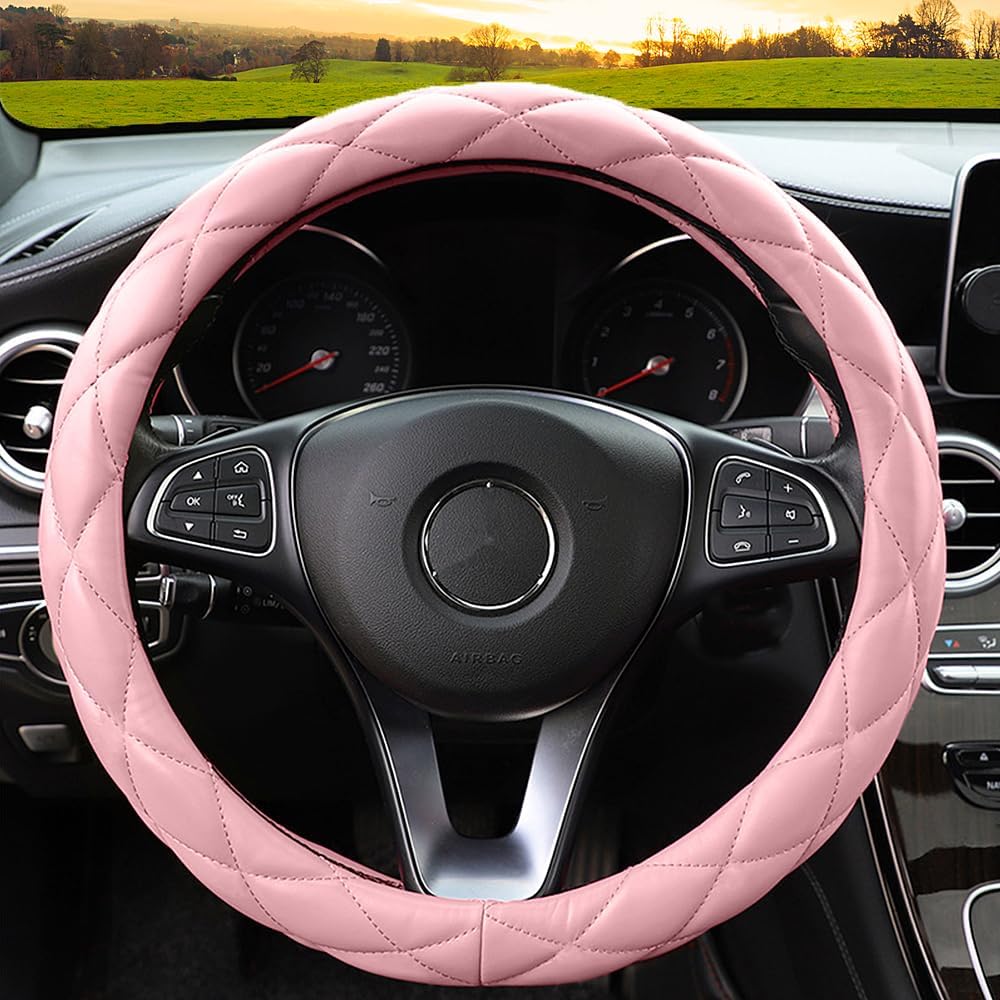 Detalle 2 de YHONGJT 15 Inch Pink Microfiber Wheel Cover
