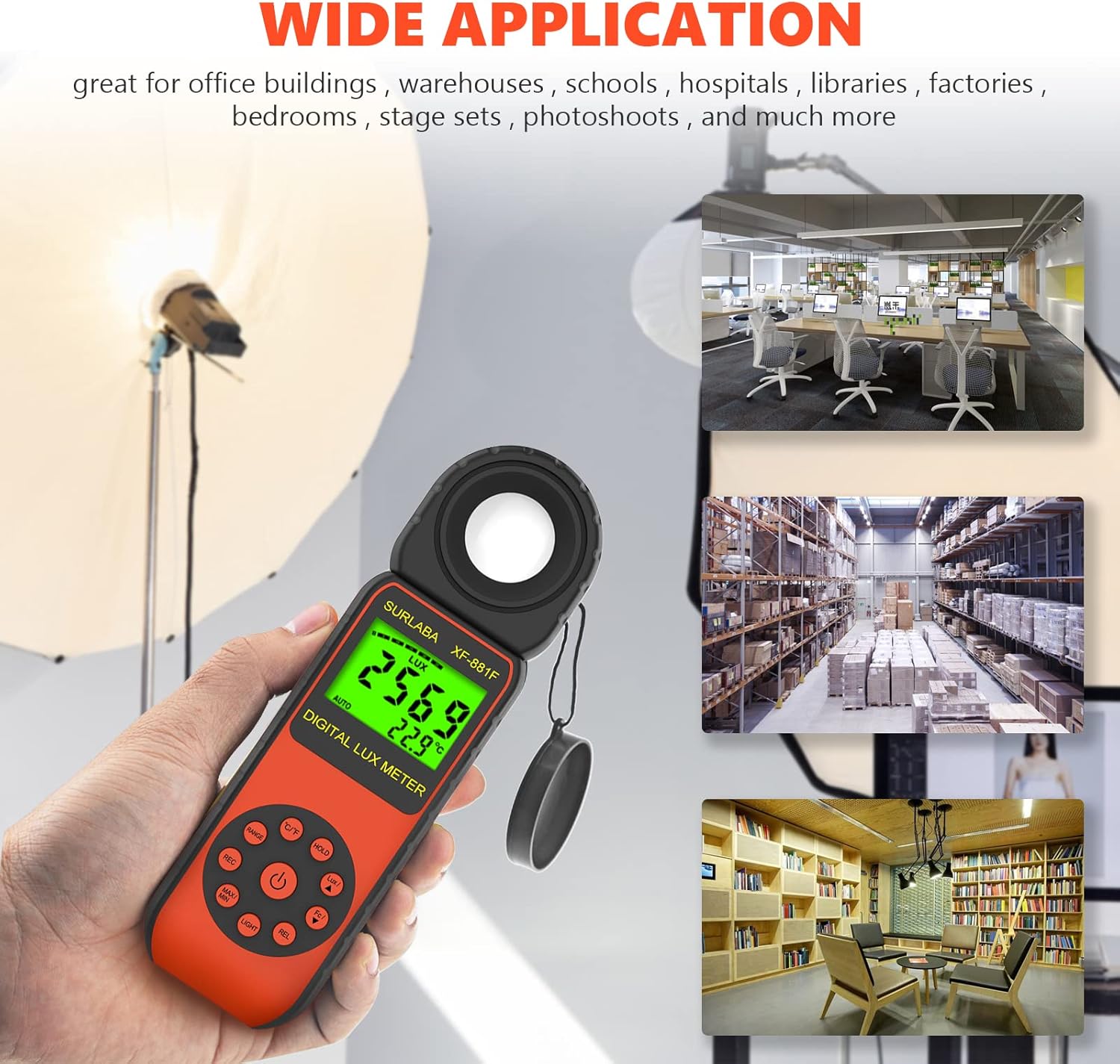 Thumbnail 4 de Digital Light Meter 0.01–400,000 Lux