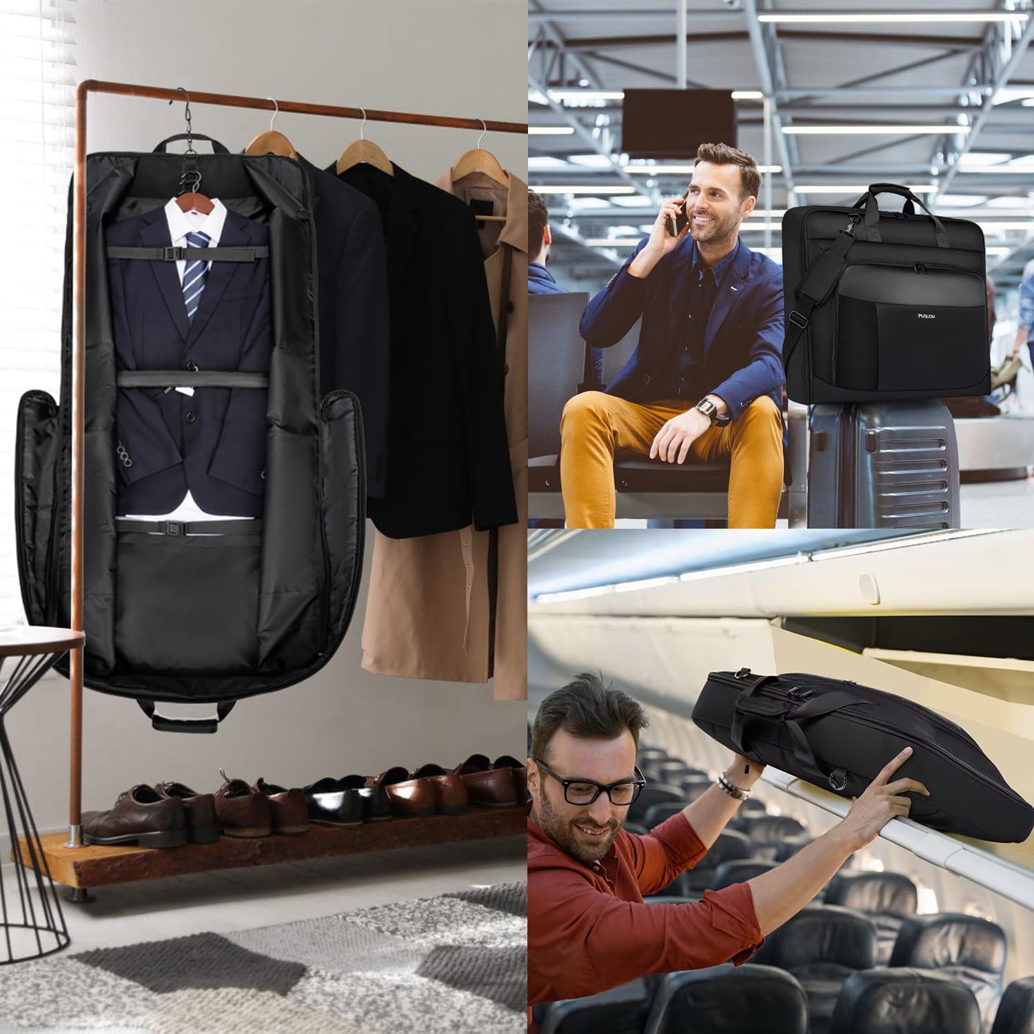 Thumbnail 6 de PUSLOM 40-inch garment bag for 3 suits