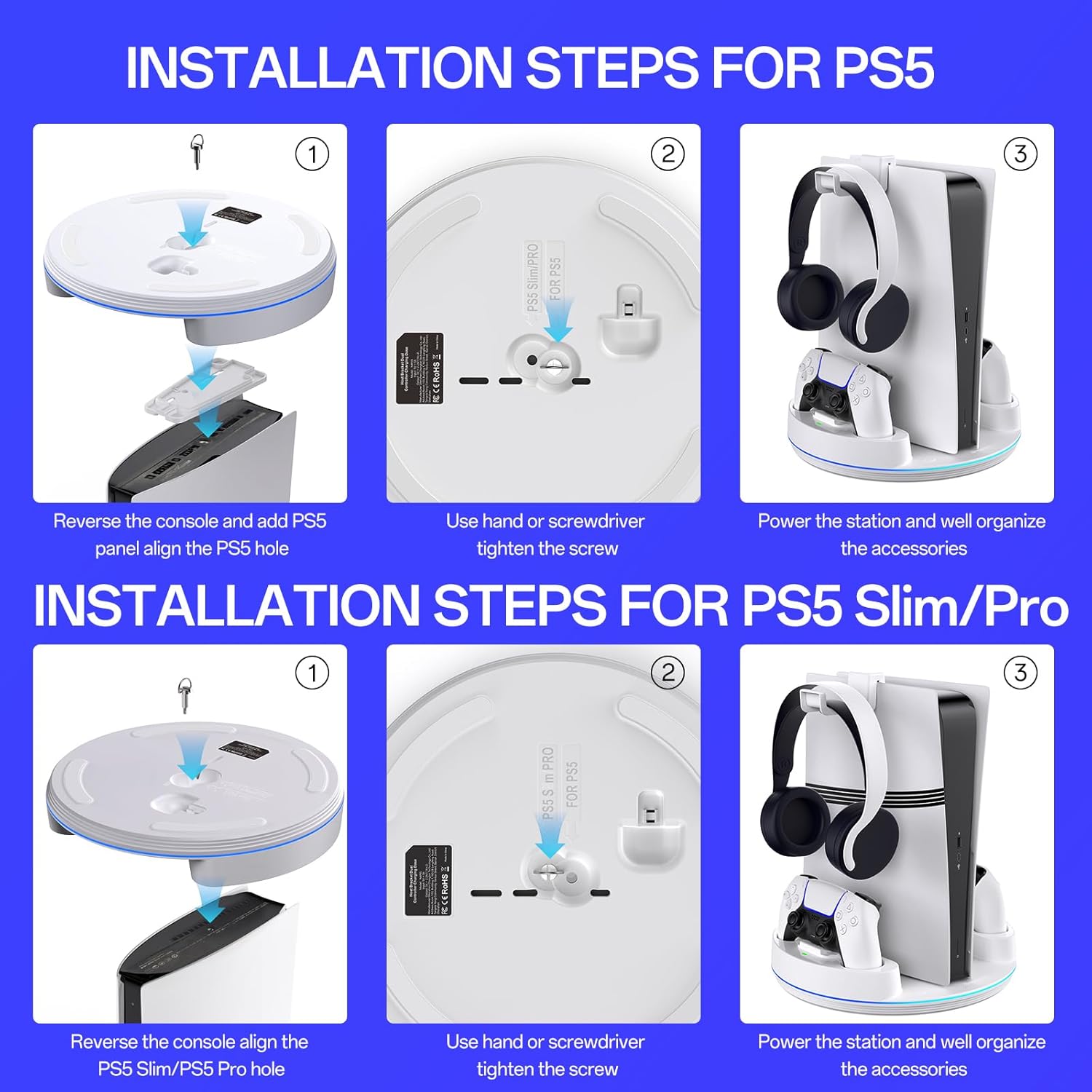 Thumbnail 4 de NEWDERY PS5 Ständer mit RGB 9‑Modi