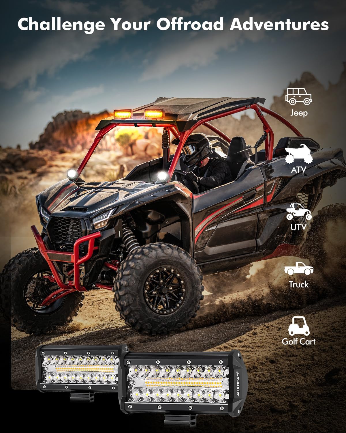 Thumbnail 5 de Auxbeam 7" 300W LED Light Bar