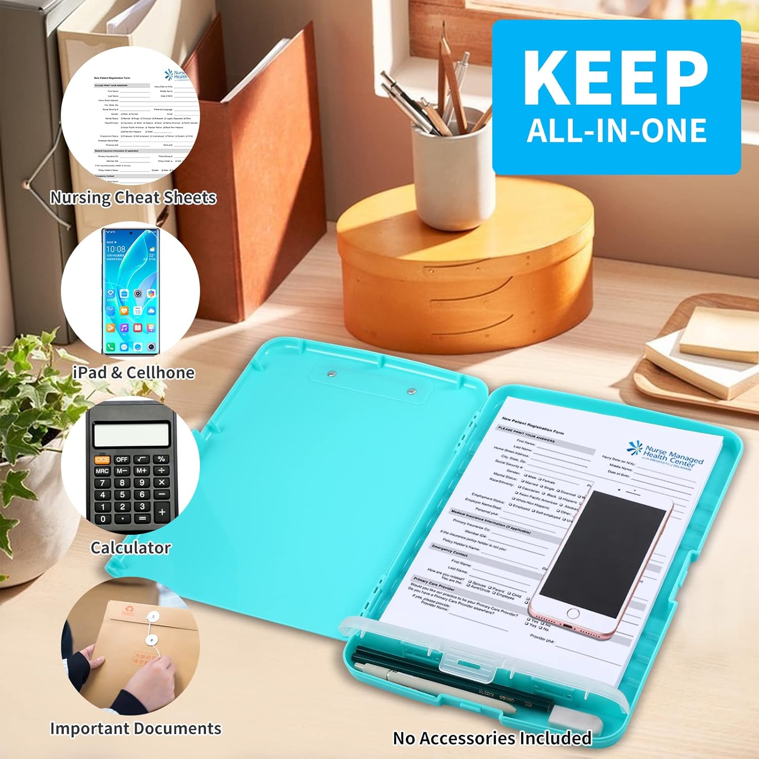 Detalle de DMFLY Clipboard with Storage (Heavy-Duty A4) with Pen Holder