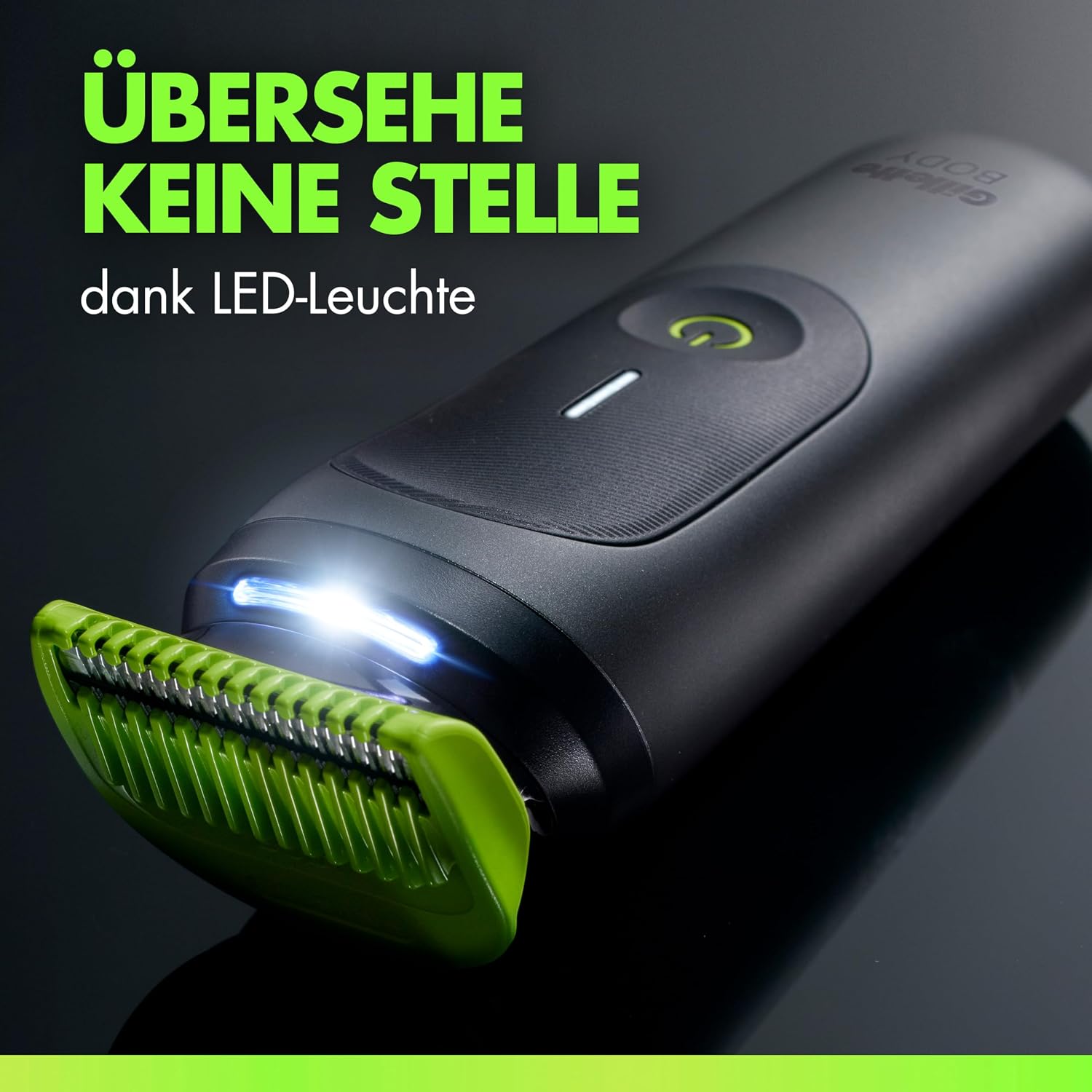 Detalle de GilletteLabs i7 Body + Intimate Trimmer Herren – SkinFirst-Technologie, AquaGrip & LED-Licht