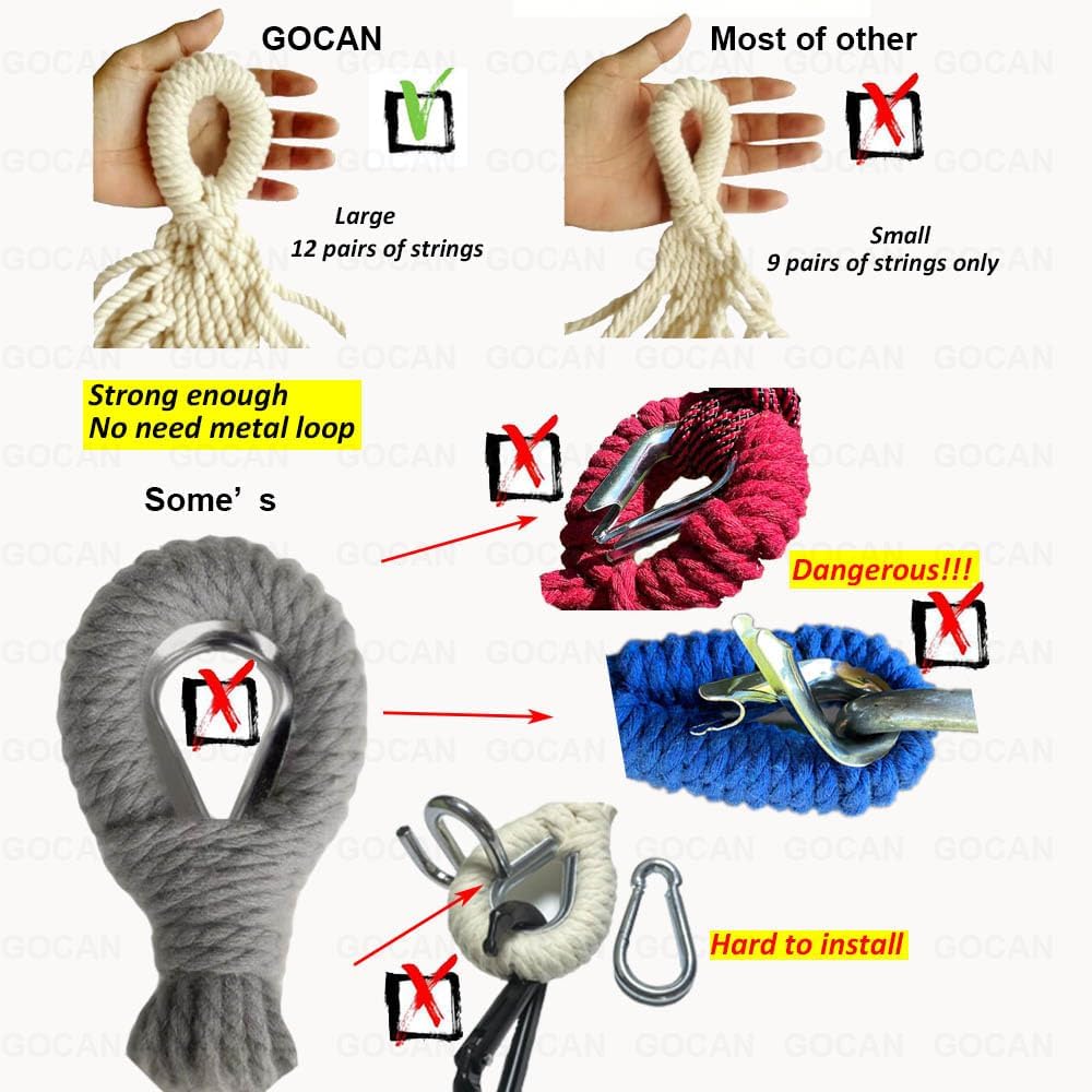 Thumbnail 3 de GOCAN Double Brazilian Hammock 220 x 150 cm