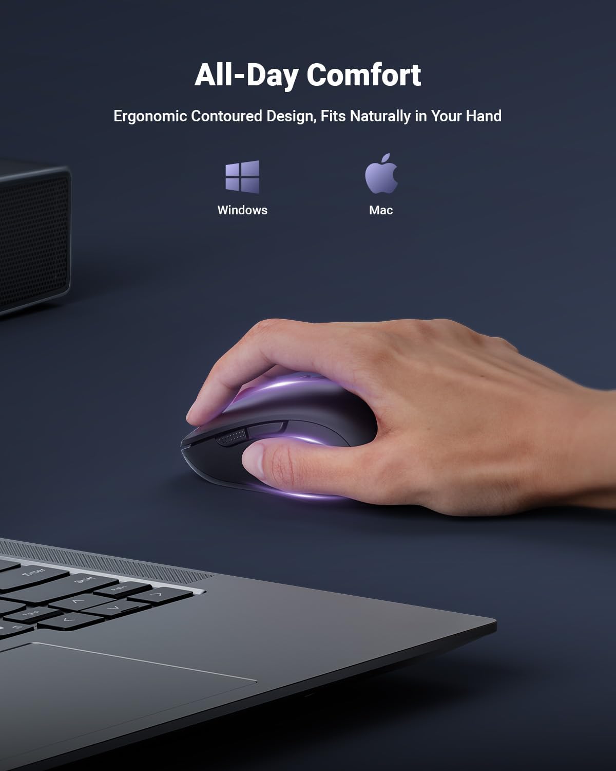 Detalle de wegear USB Wireless Mouse for Laptop PC Mac with 6 Buttons and 4000 DPI