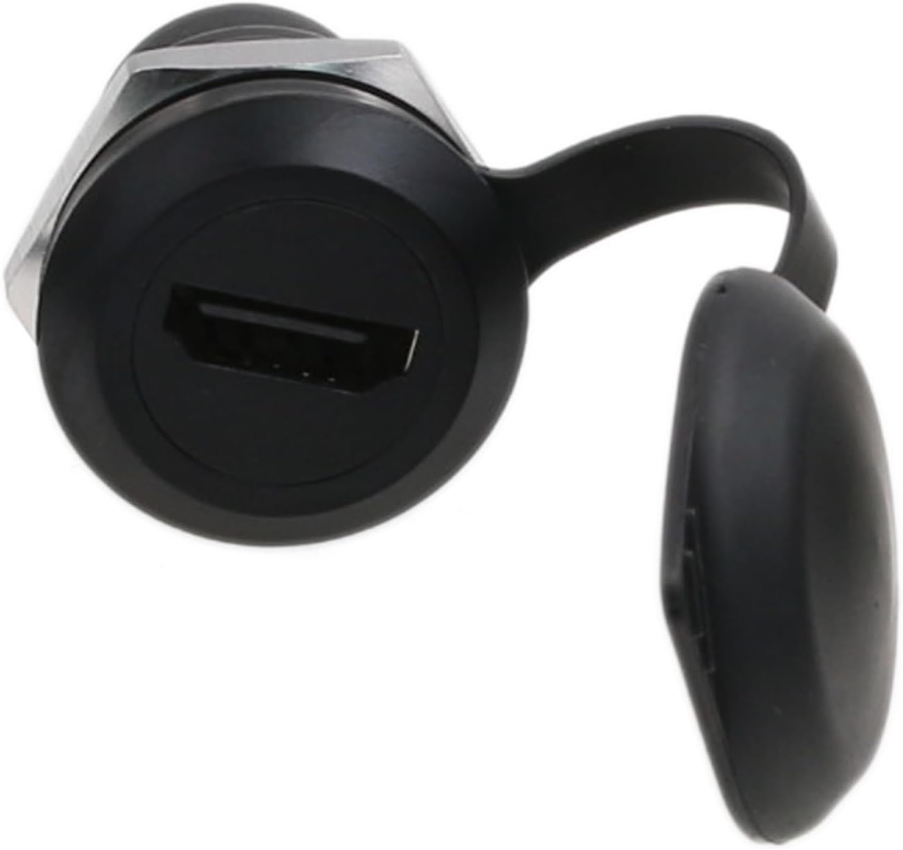 Detalle de HangTon 2-pack HDMI 2.0 Panel Socket Coupler: Waterproof 4K Pass-Through (Bulkhead, Female to Female)