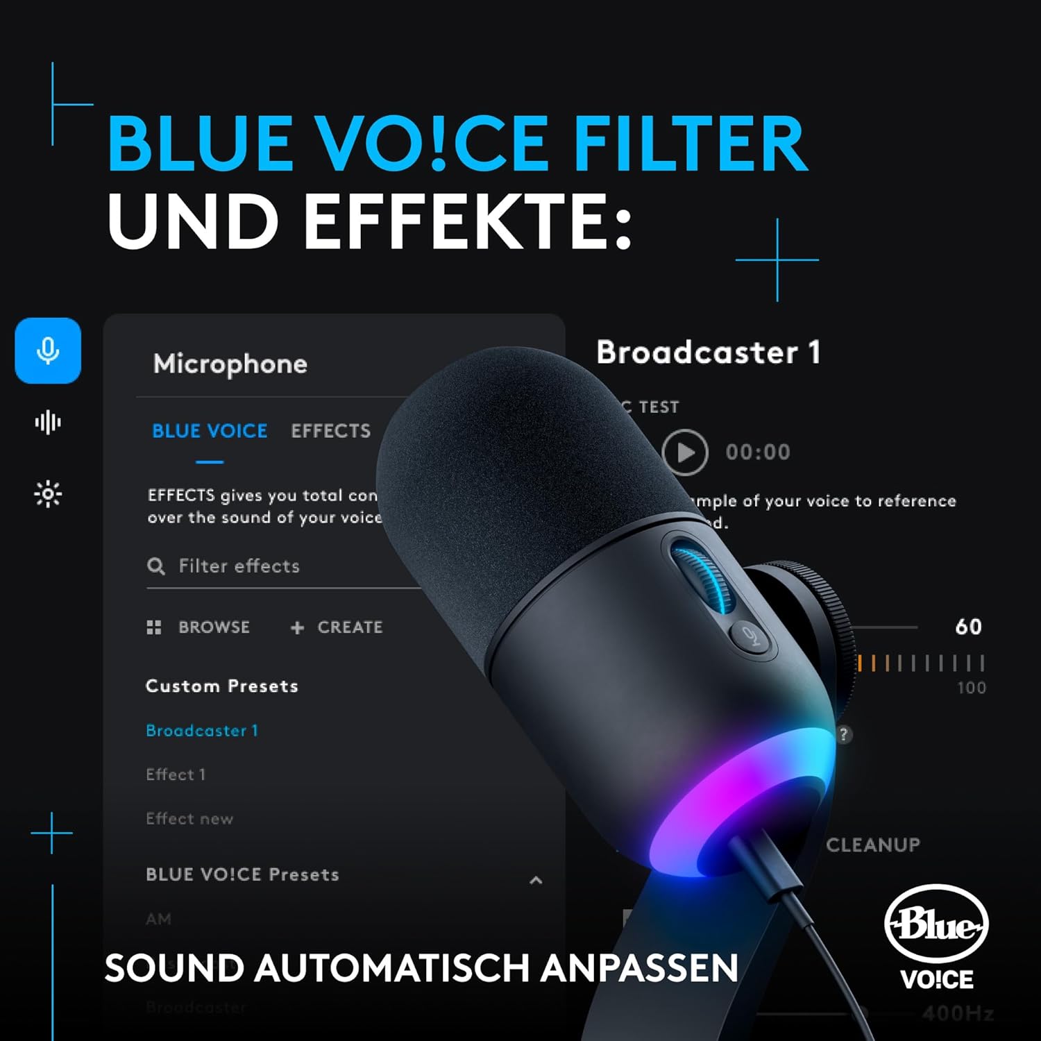 Thumbnail 3 de Logitech G Yeti GX – Dynamisches RGB-Gaming-Mikrofon mit LIGHTSYNC (USB) für Streaming