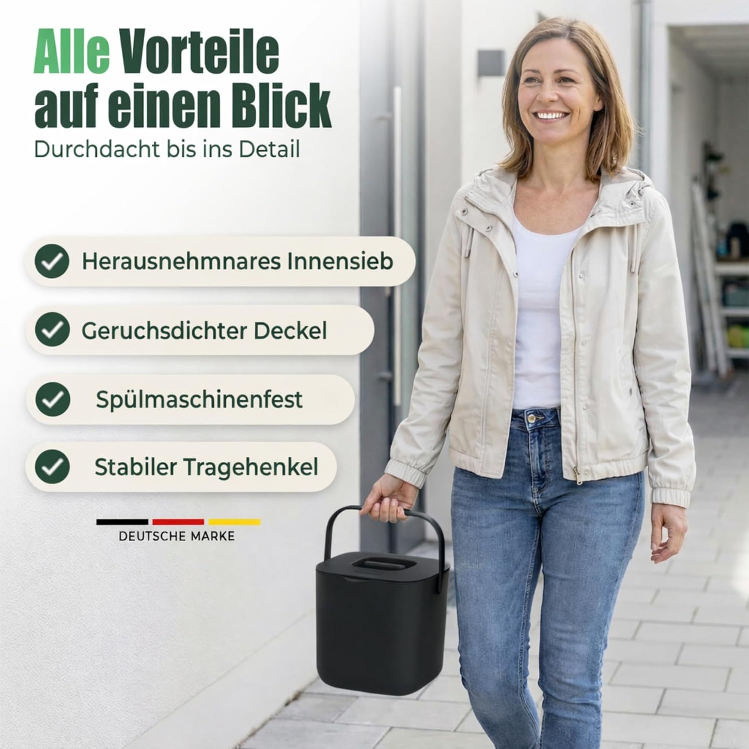 Thumbnail 6 de YourCasa Biomülleimer Küche 4L 🗑
