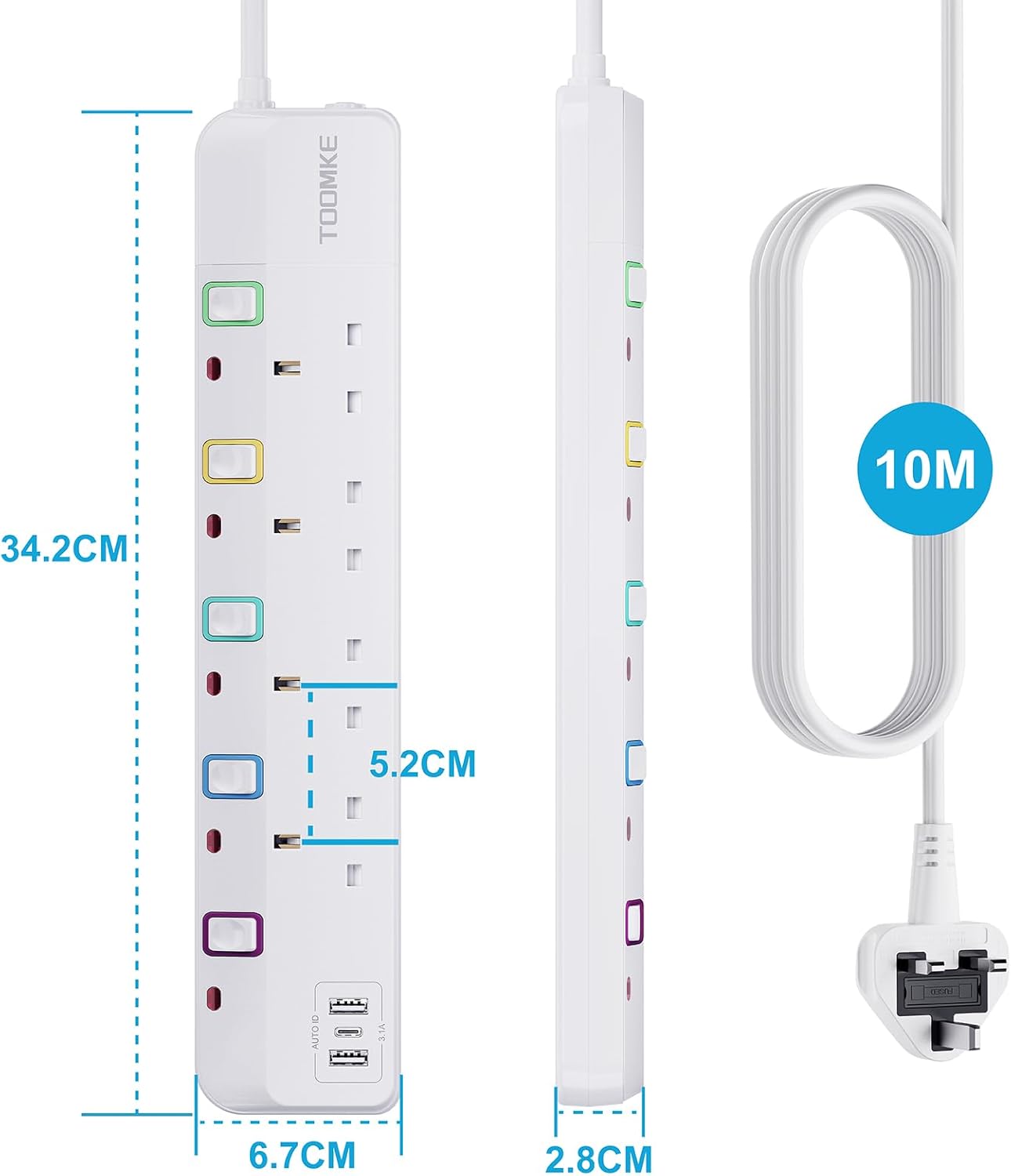 Thumbnail 6 de 10M Extension Lead with Switches