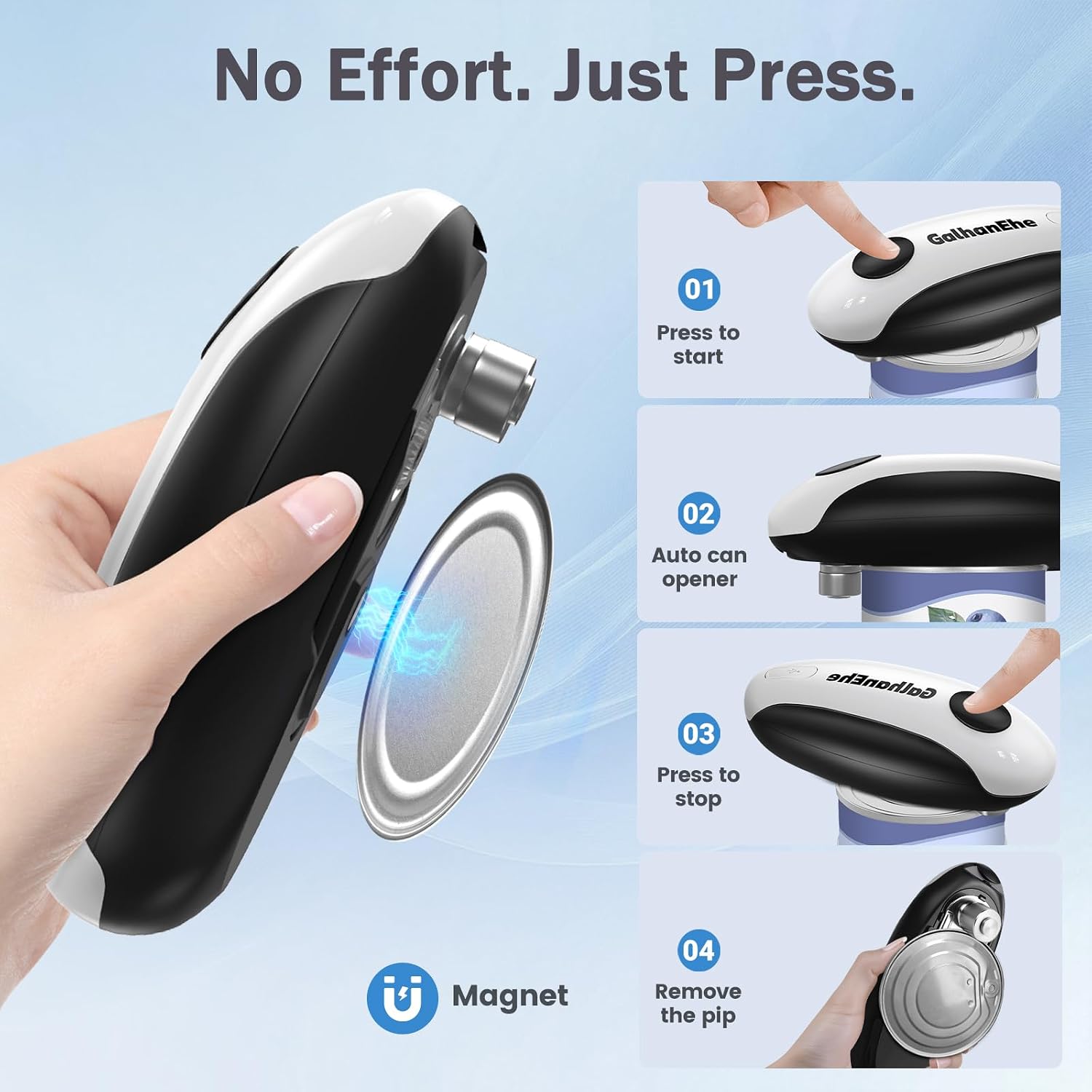 Thumbnail 1 de Rechargeable Electric Can Opener with One-Touch Operation and 360° Cutting
