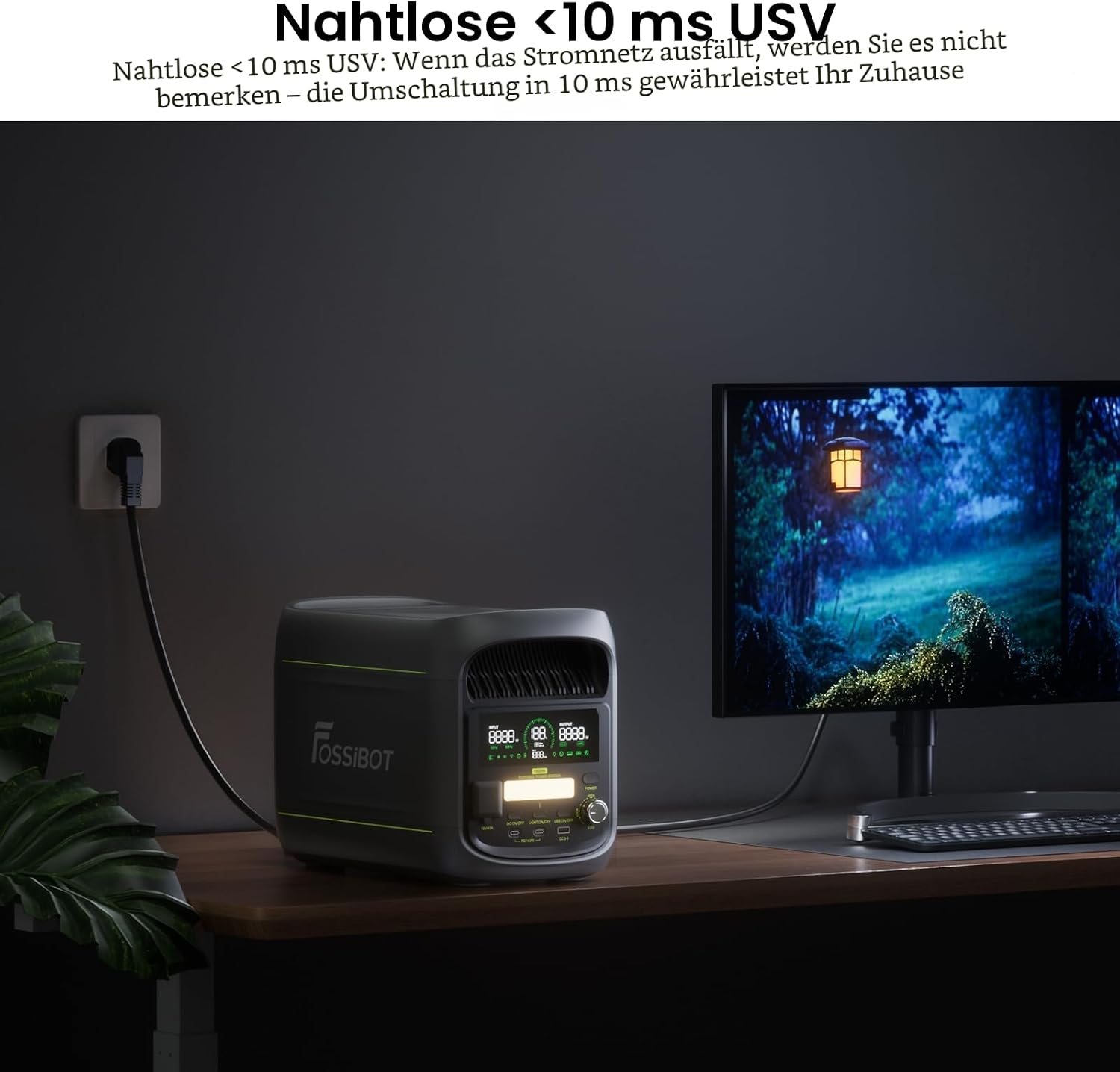 Thumbnail 6 de FOSSiBOT F1800 Tragbare Powerstation – 1800W, 1024Wh LiFePO4, Schnelllade- und Solarbetrieb