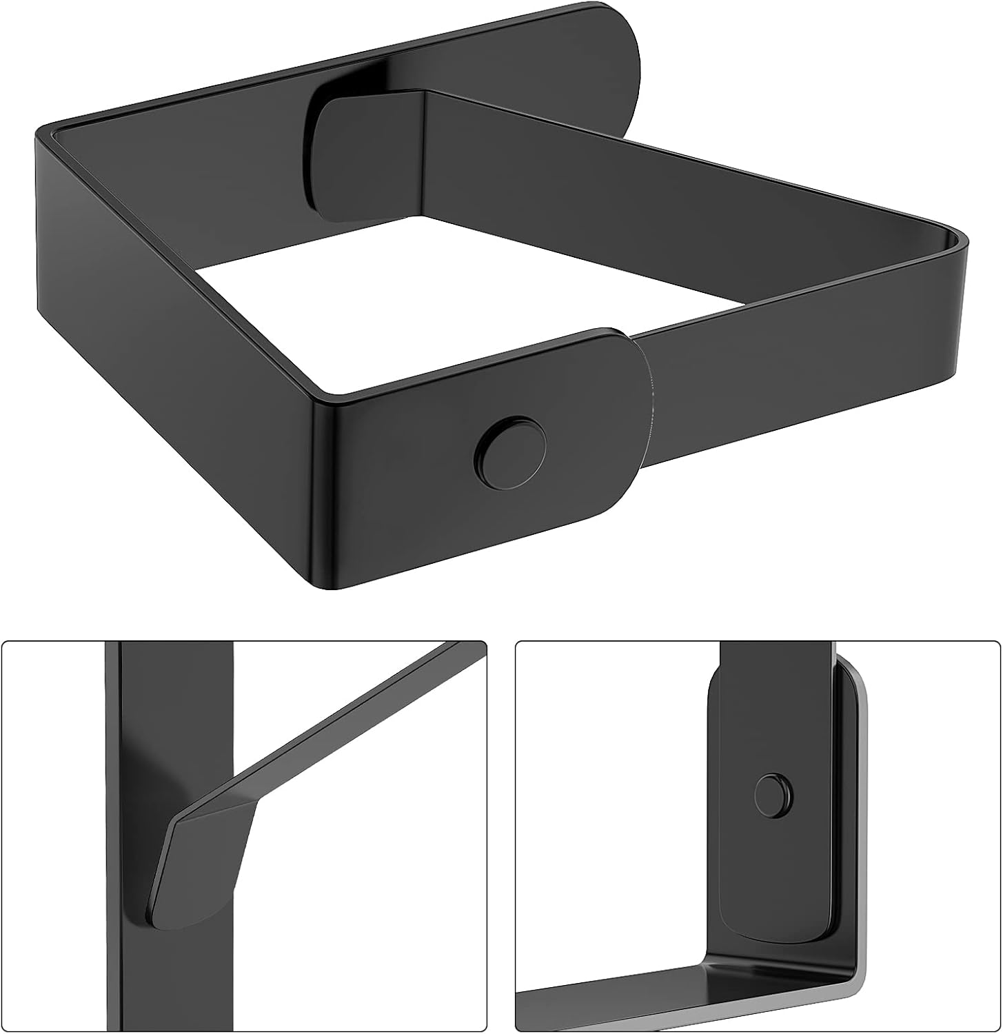 Detalle 2 de ERBO 10 Stück Tischdeckenklammern Set aus Edelstahl – Schwarz, 5 x 4 cm, für dicke Tische und Outdoor