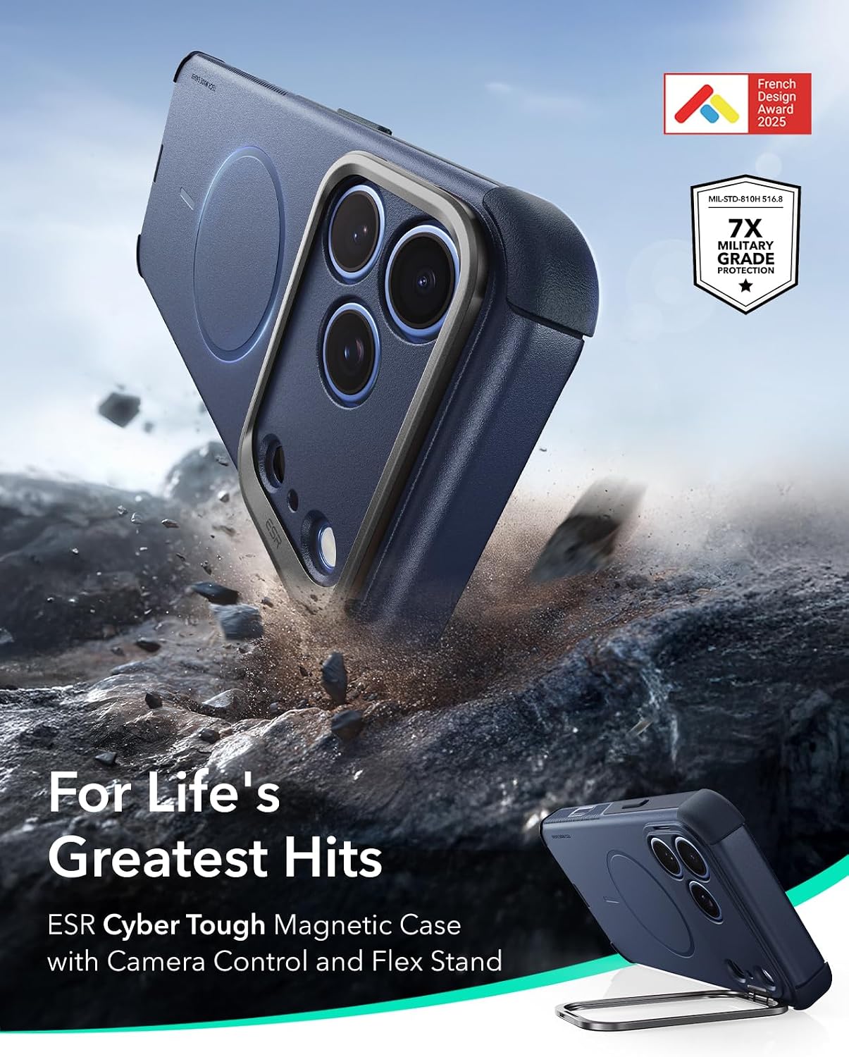Detalle 2 de ESR iPhone 17 Pro Max Case 7X drop protection